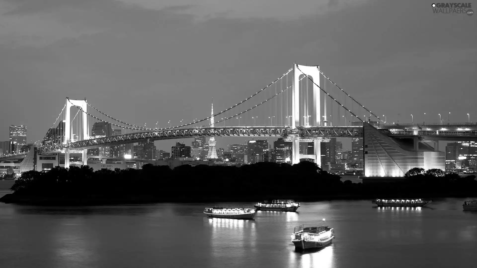 bridge, Tokio, Japan, Rainbow Bridge