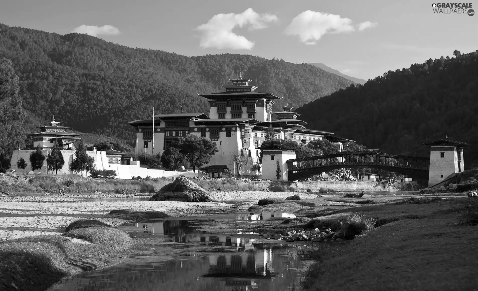 Mountains, Home, japanese, River