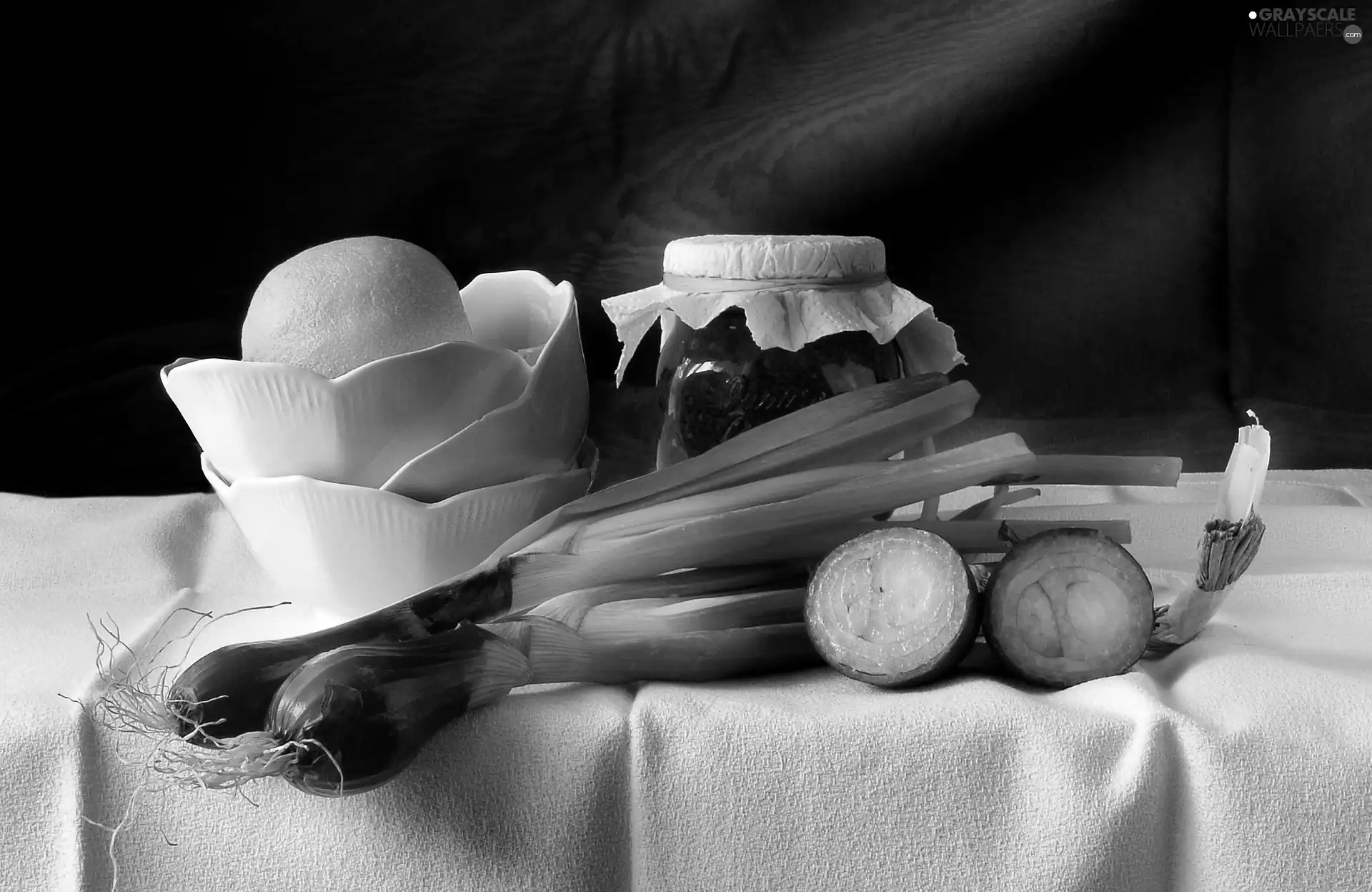 jar, Preparations, chive, lemon, bulb