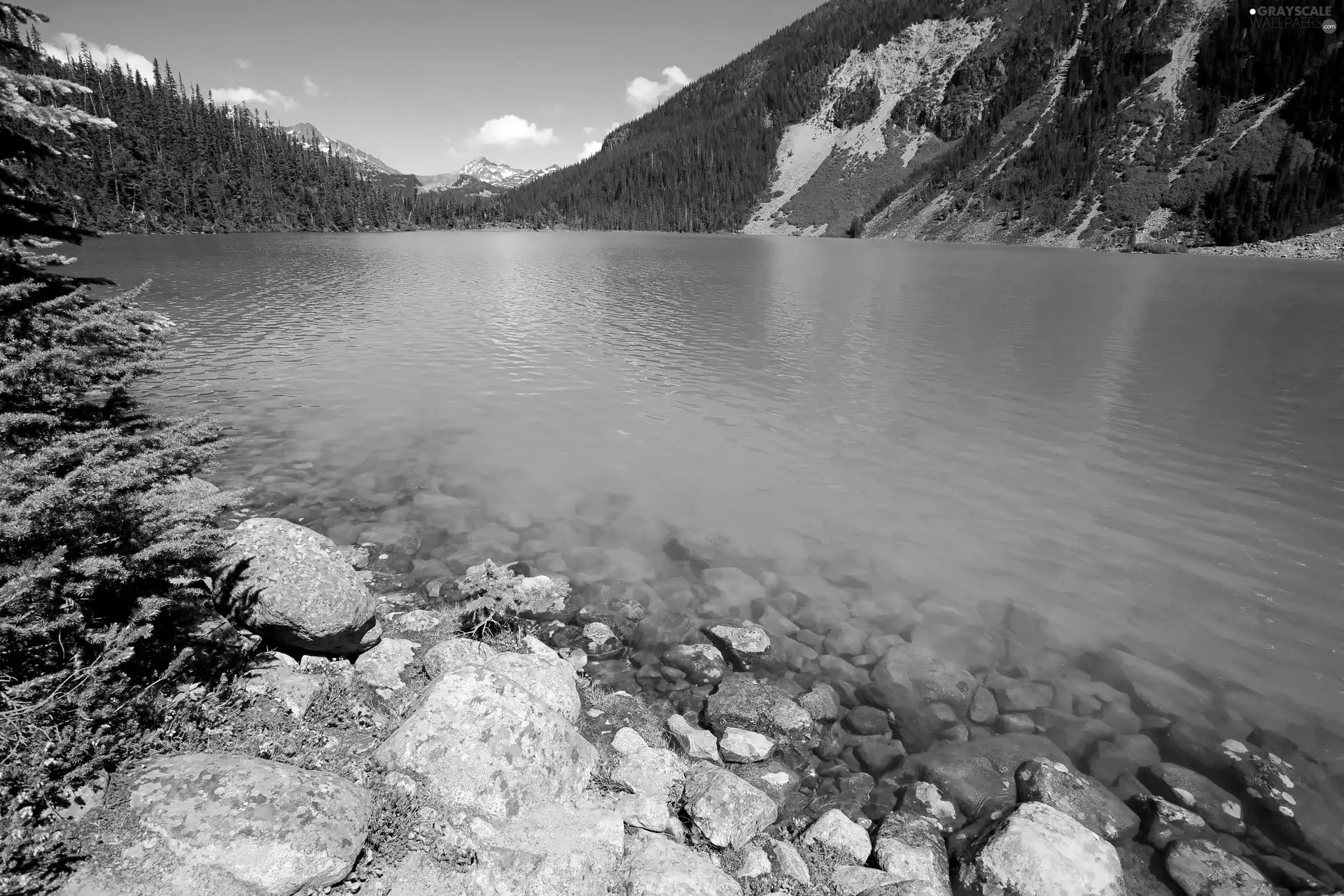 Joffre, Canada, Stones, Mountains, lake