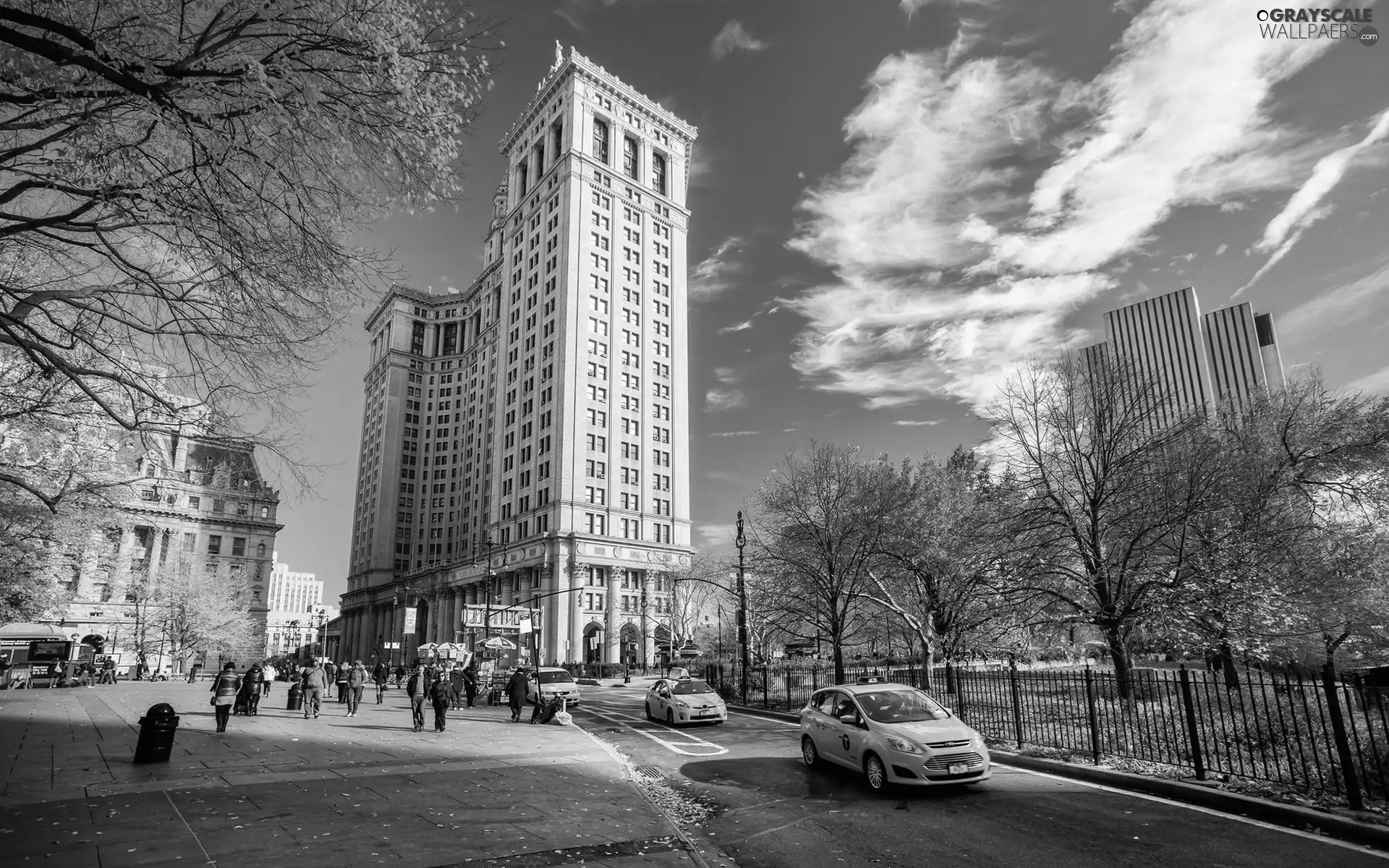 New, Street, Manhattan, cars, skyscrapers, Jork, USA