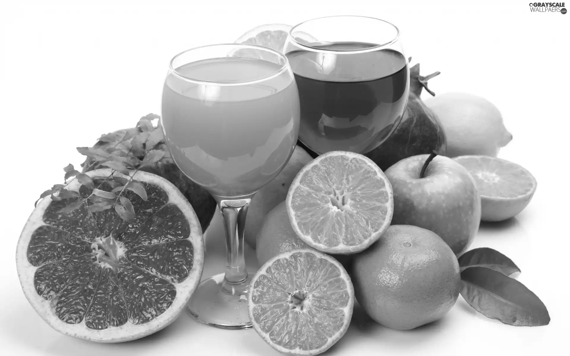 Juices, Fruits, glasses