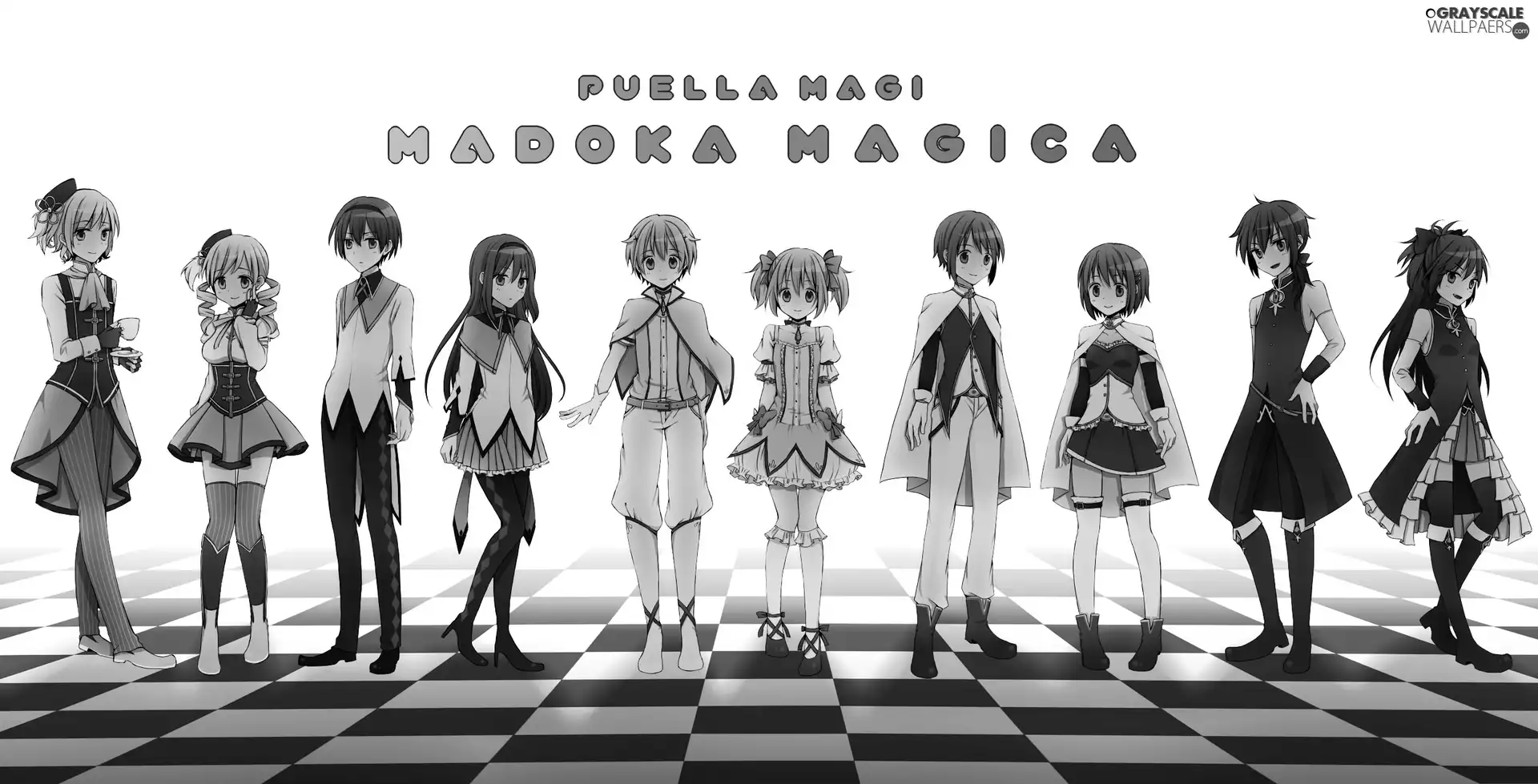 Akemi Homura, Mahou Shoujo Madoka Magica, Miki Sayaka, Sakura Kyouko, Kaname Madoka, Tomoe Mami