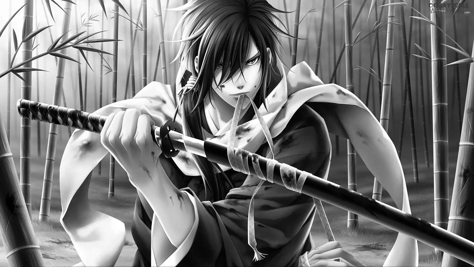 boy, katana