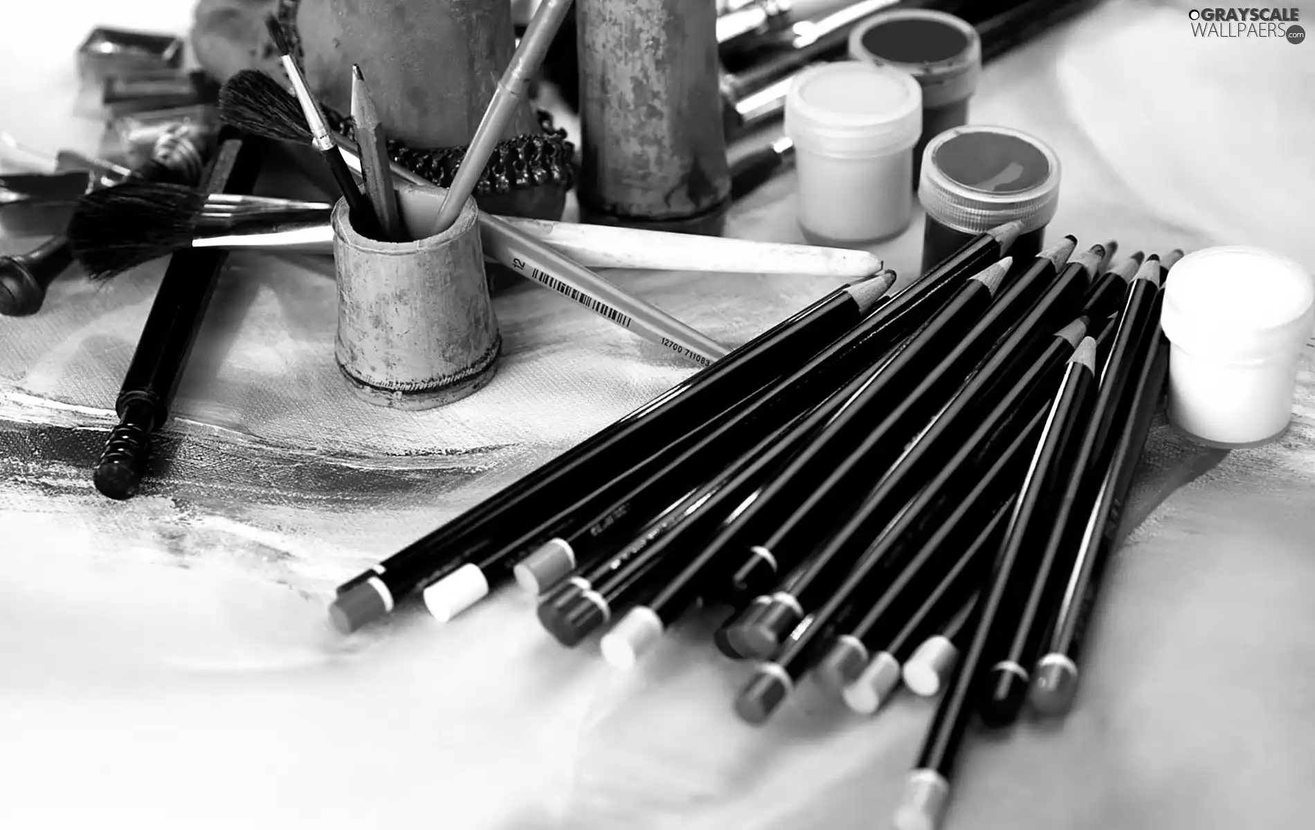 kit, crayons, Paints