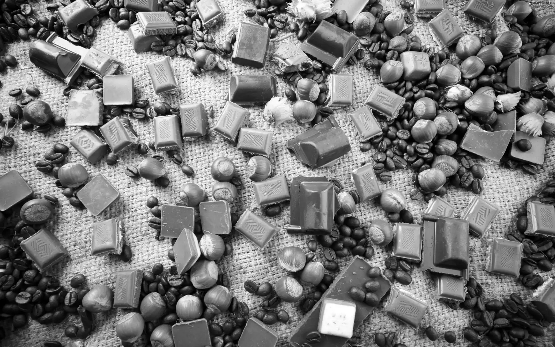 coffee, chocolate, knuckle, nuts