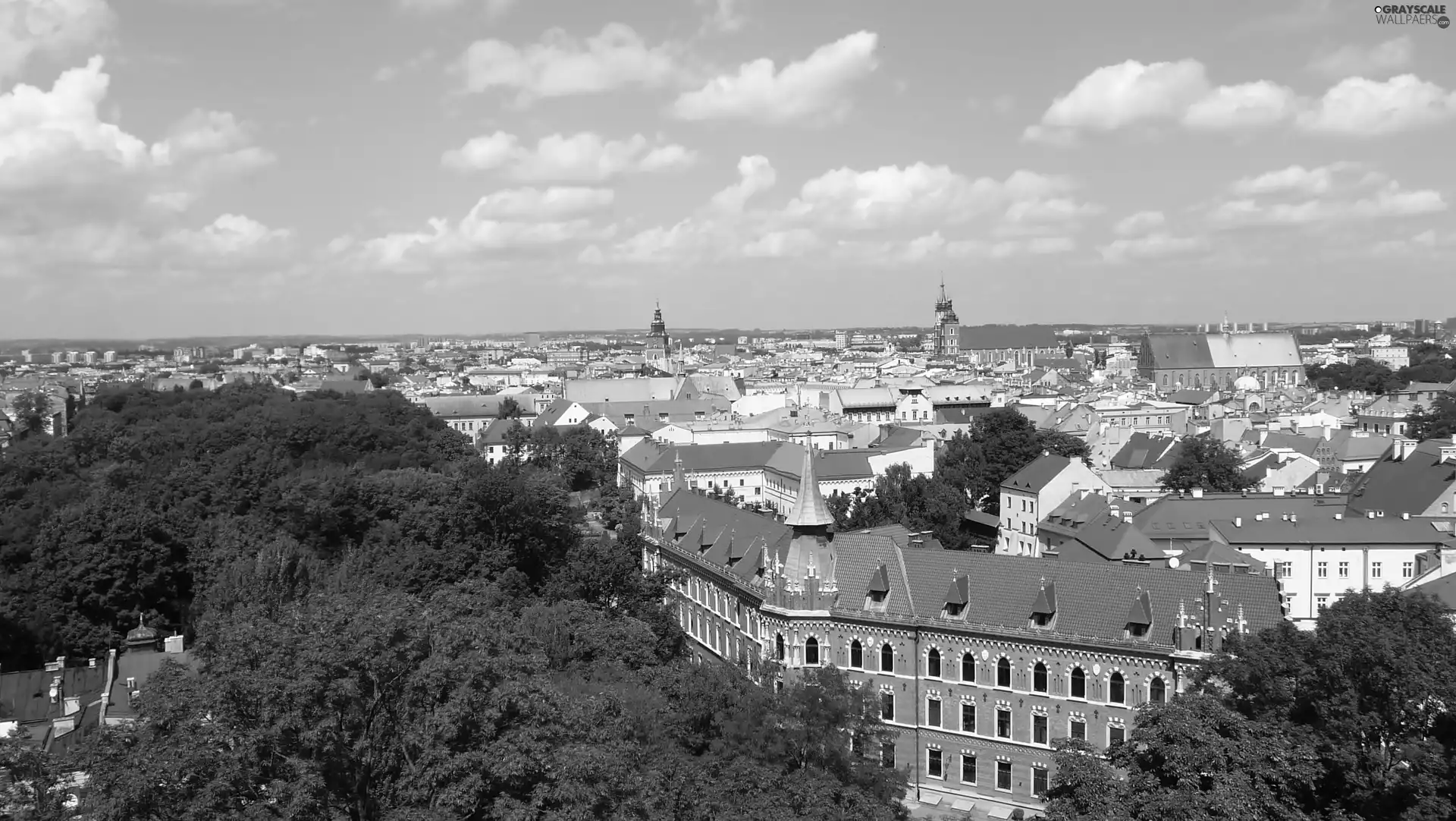 Panorama of City, Poland, Kraków