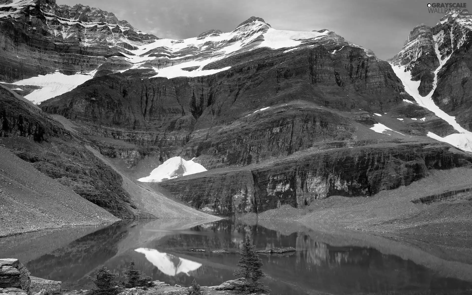 beatyfull, rocks, lake, Mountains