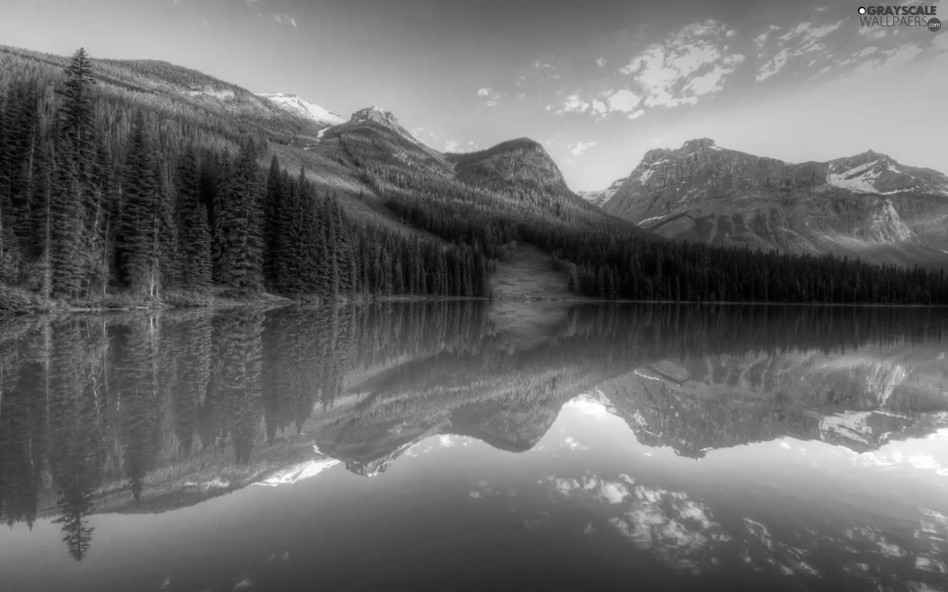 lake, Mountains, forest