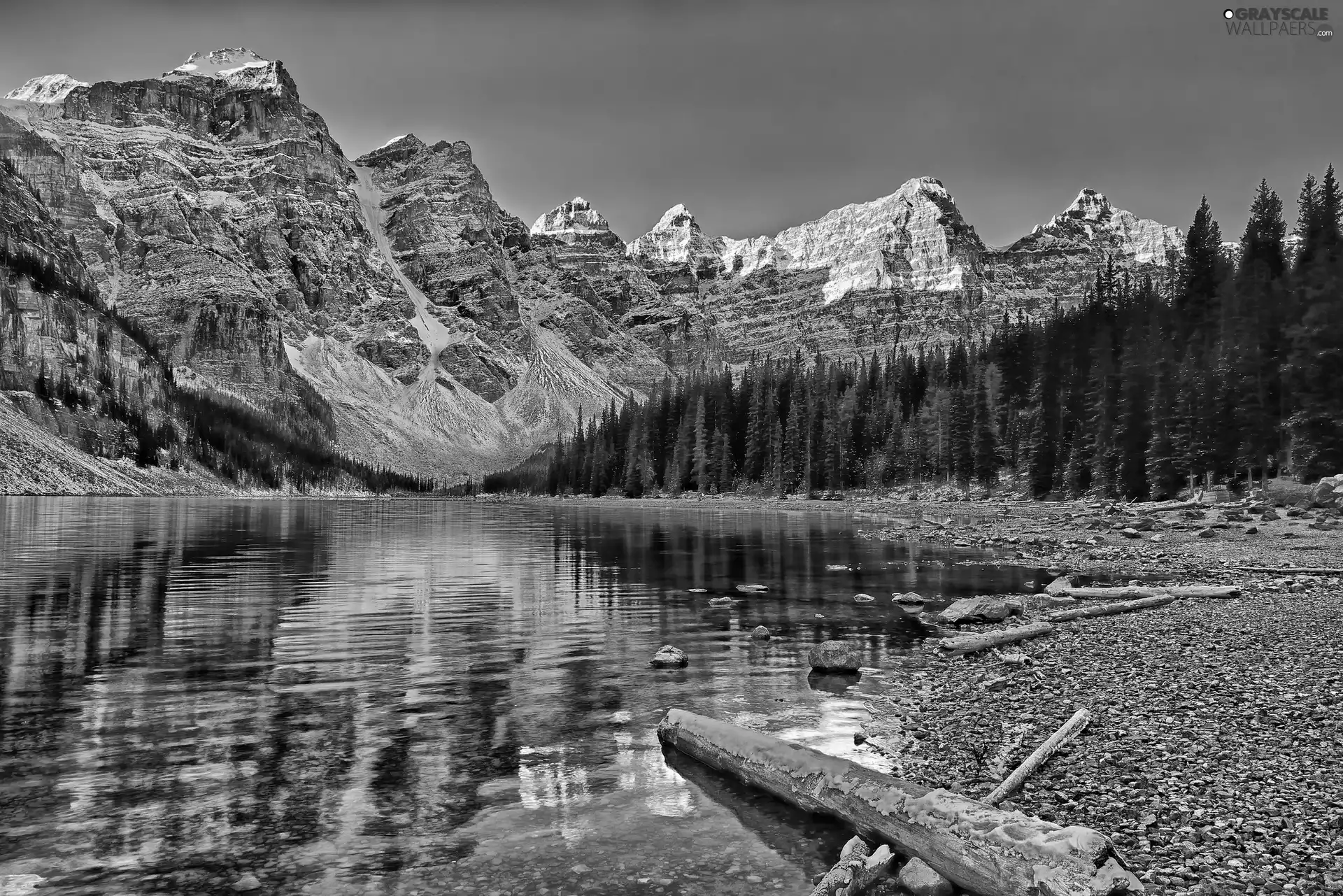 lake, Mountains, forest