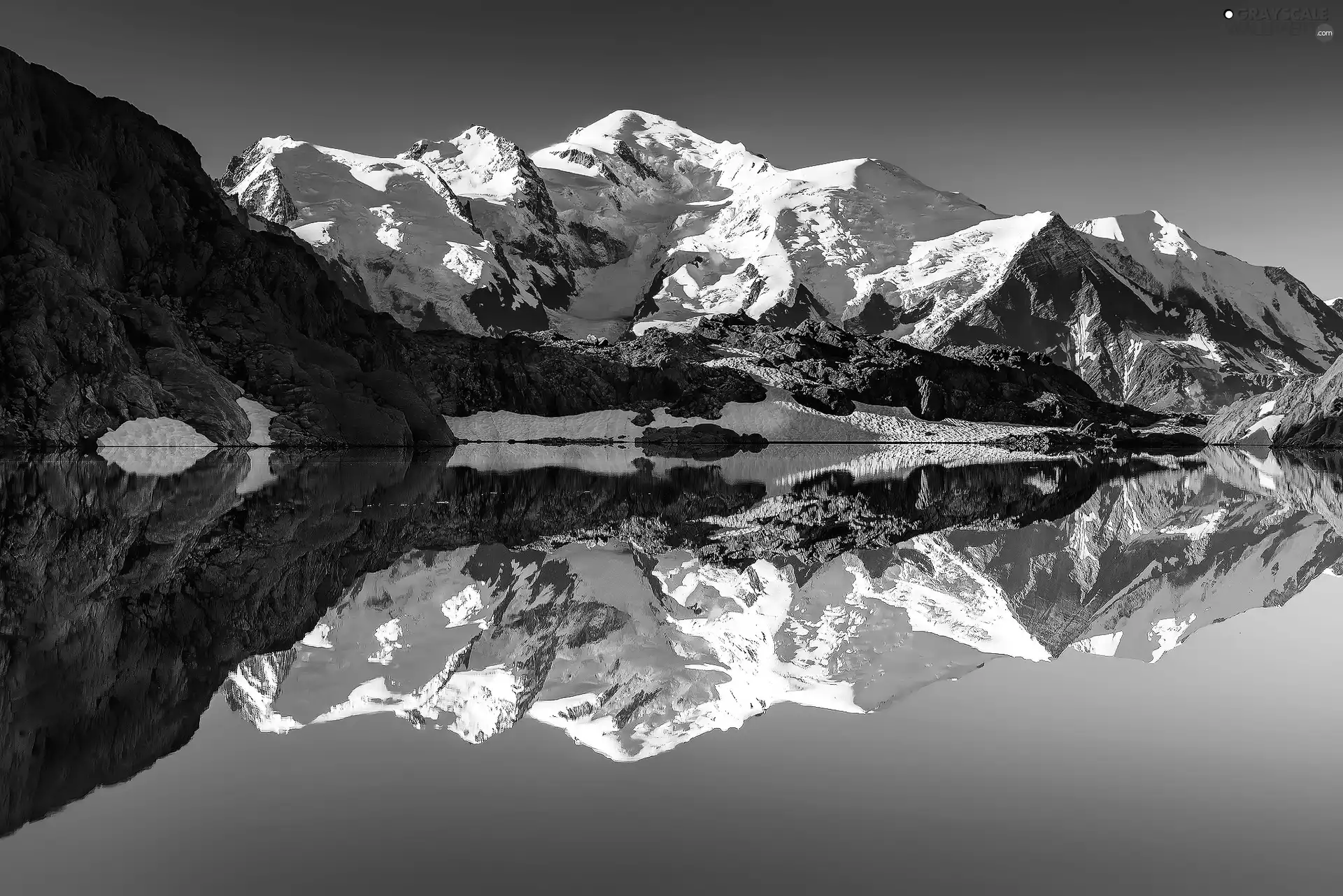 reflection, The French Alps, lake