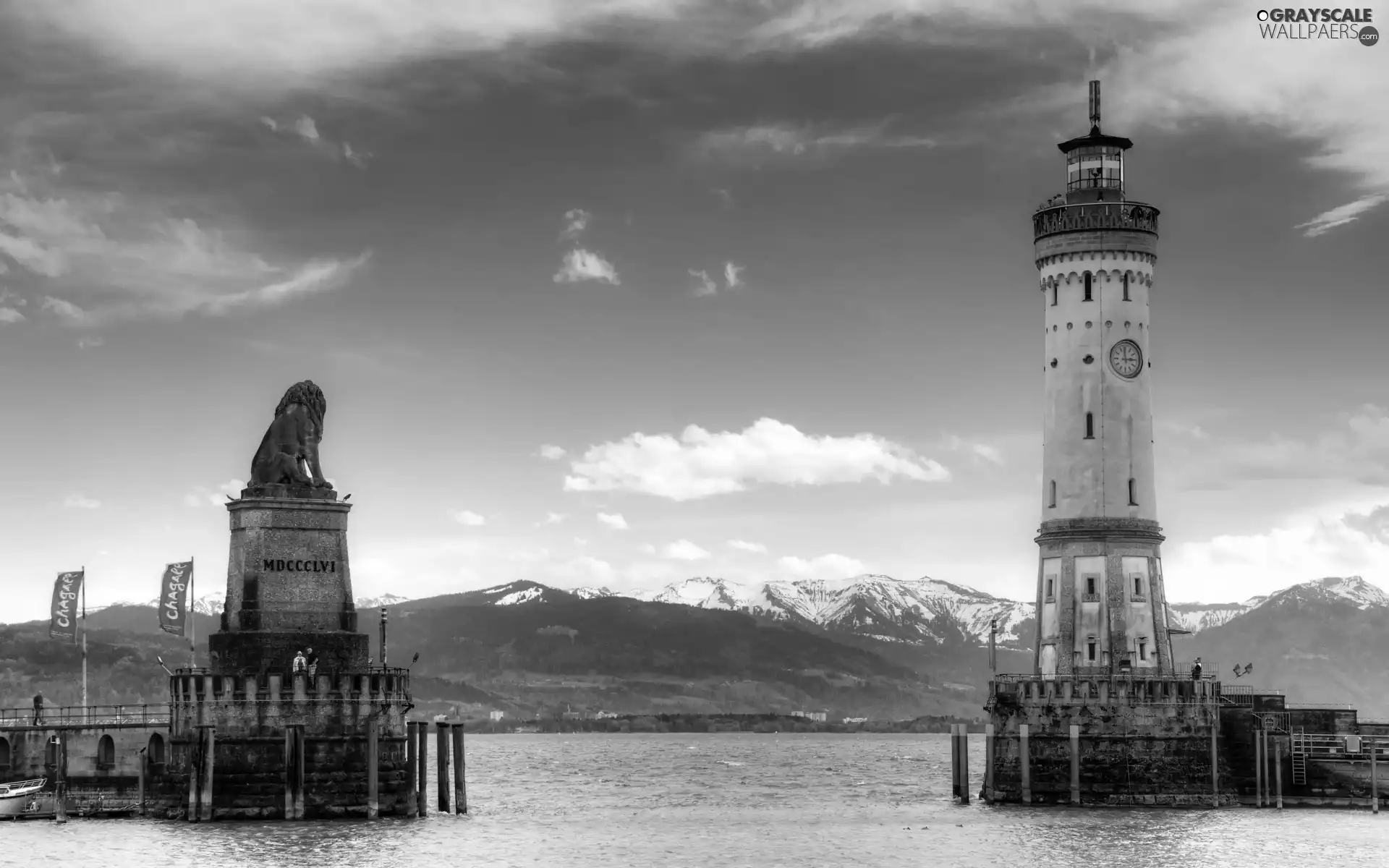 Lindau, Lighthouse, lake, Bavaria