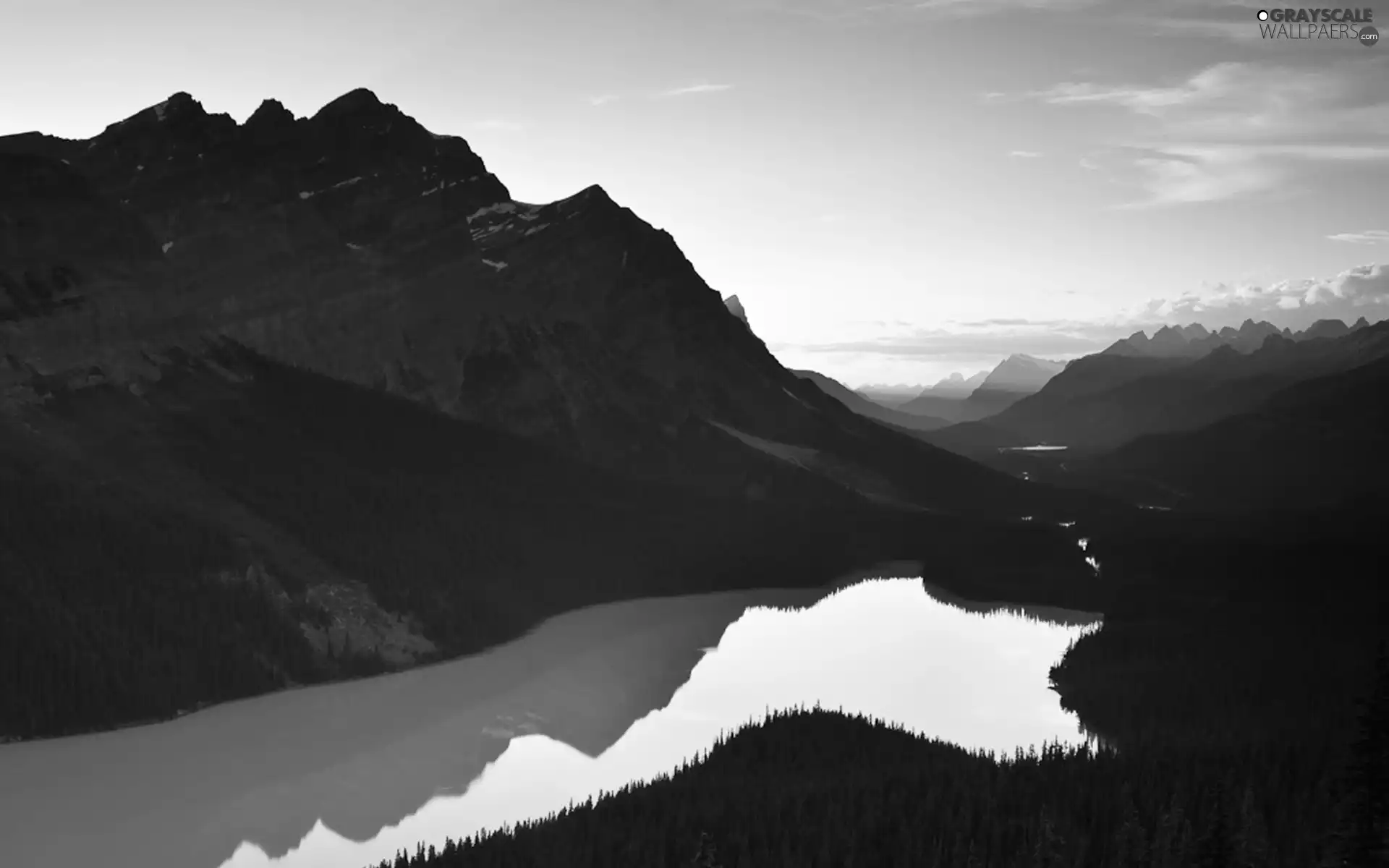 Mountains, lake