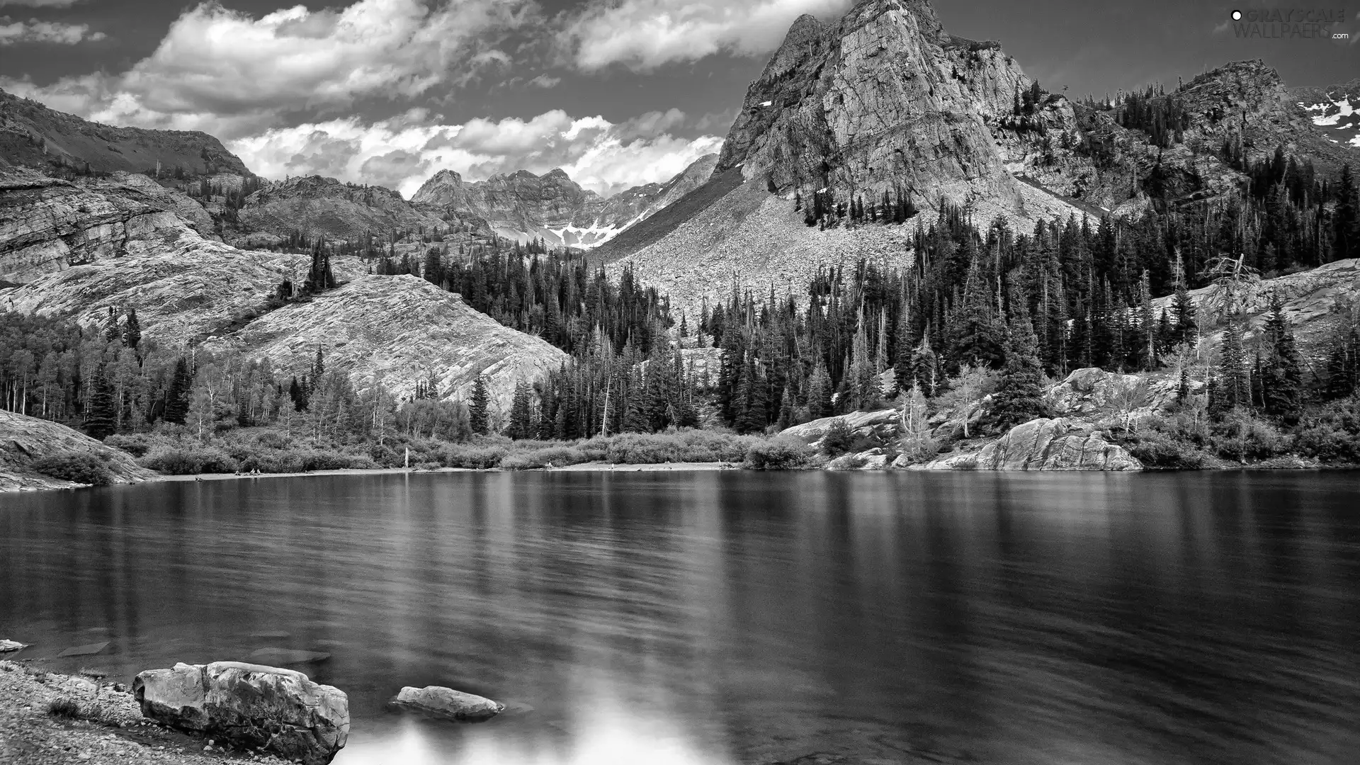 landscape, Mountains, lake