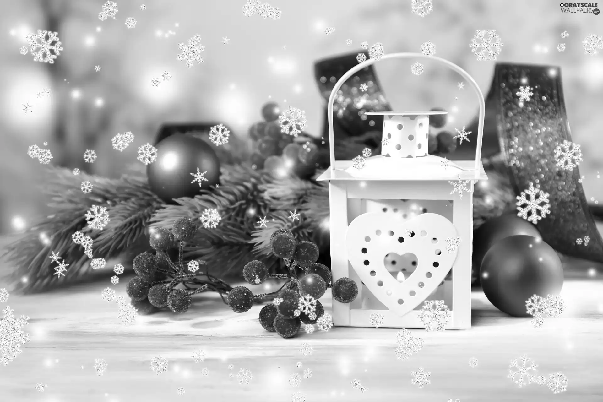Christmas, lantern, composition
