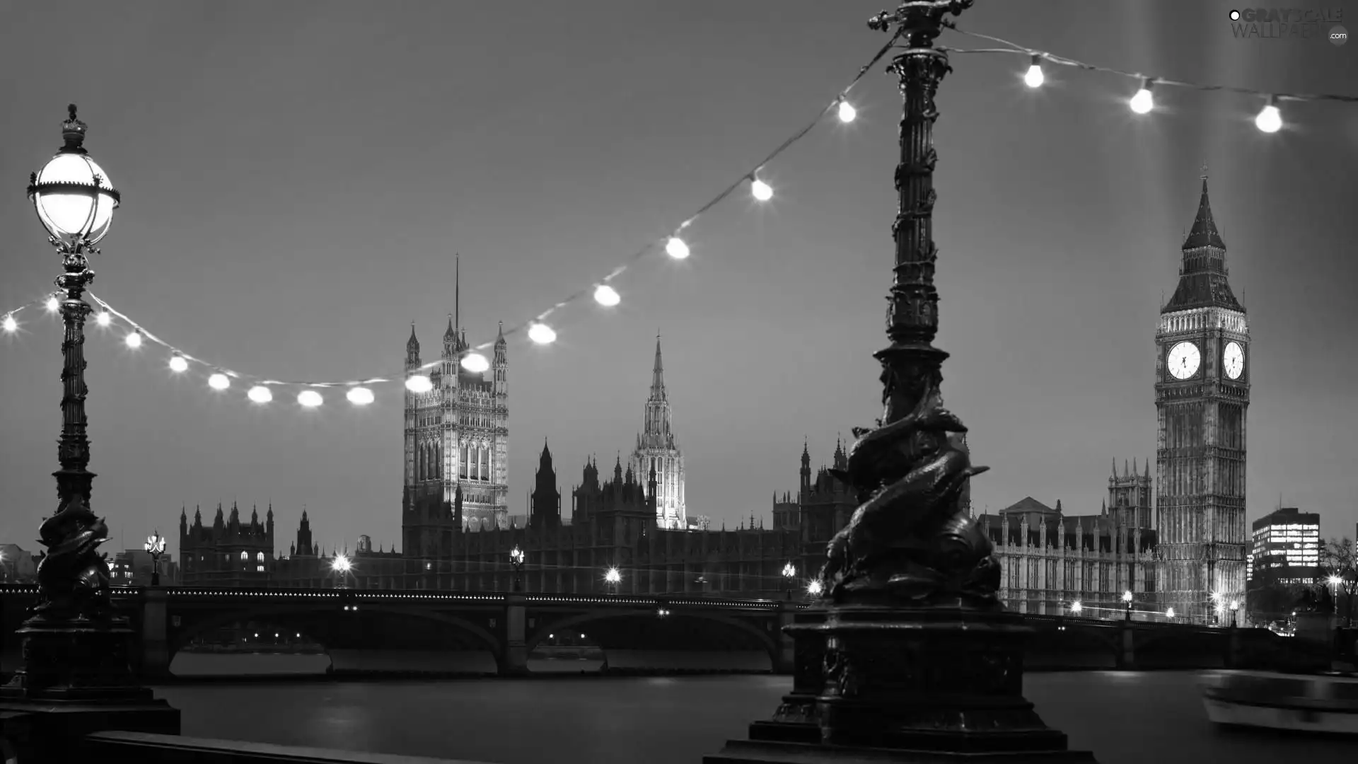 London, Westminster, lanterns, palace