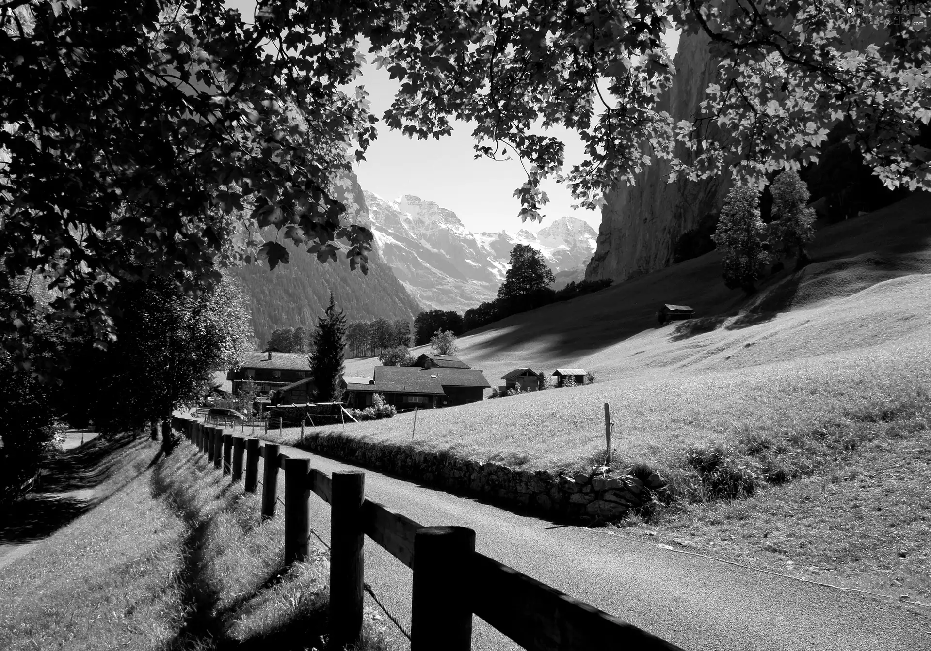 Lauterbrunnen, Switzerland, Way, Camping Jungfrau, Mountains