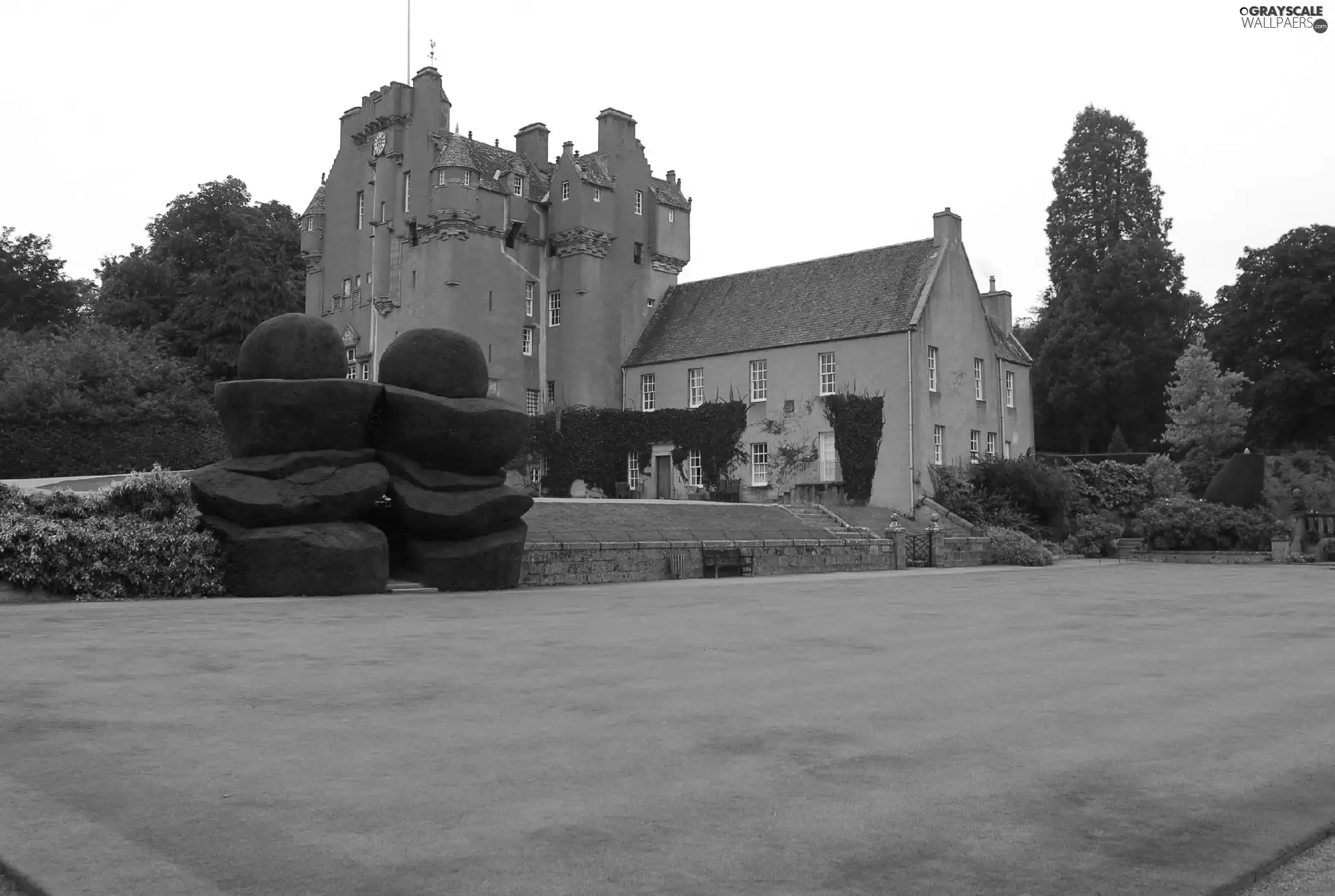 Castle, Scotland, Lawn, Crathes