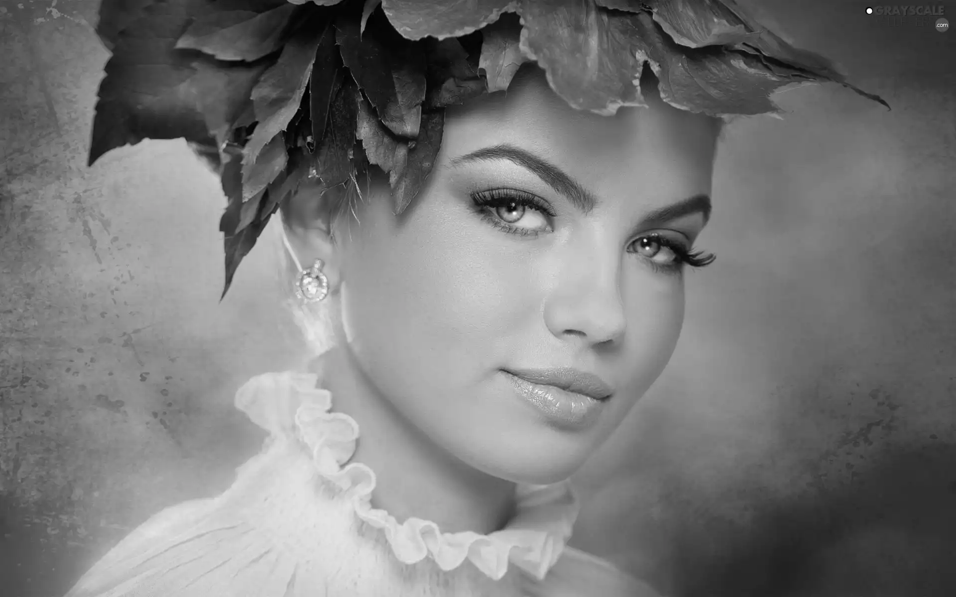 jewellery, model, decoration, make-up, Women, Leaf, head