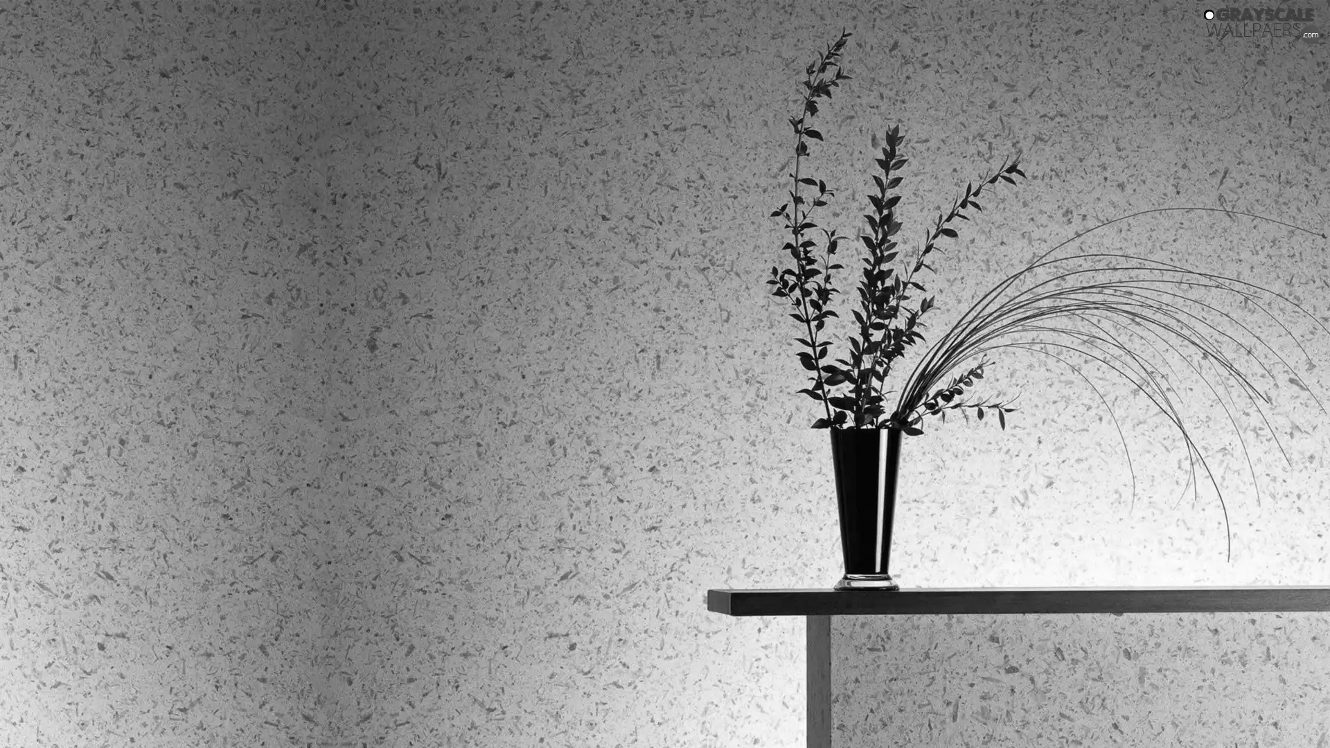 leaves, grass, decoration, Vase, composition
