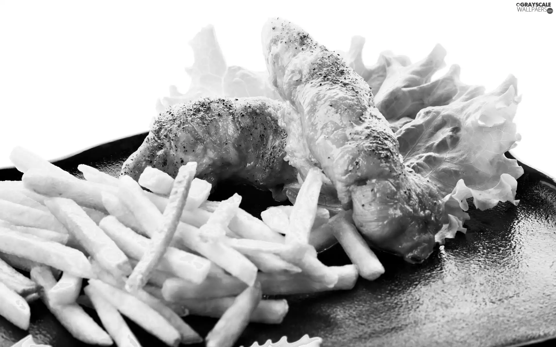 lettuce, chips, meat