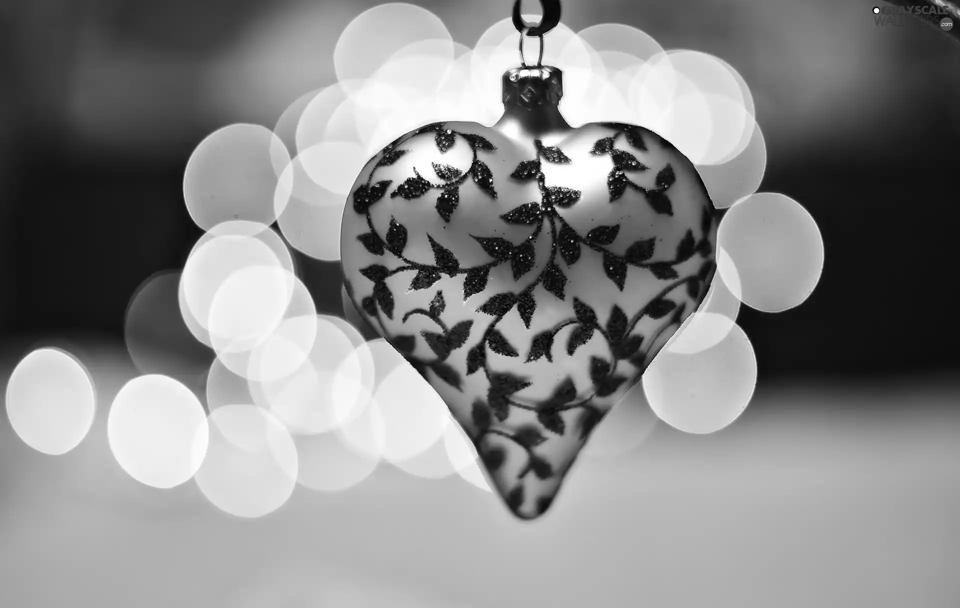 light, Bokeh, Heart, Yellow, bauble