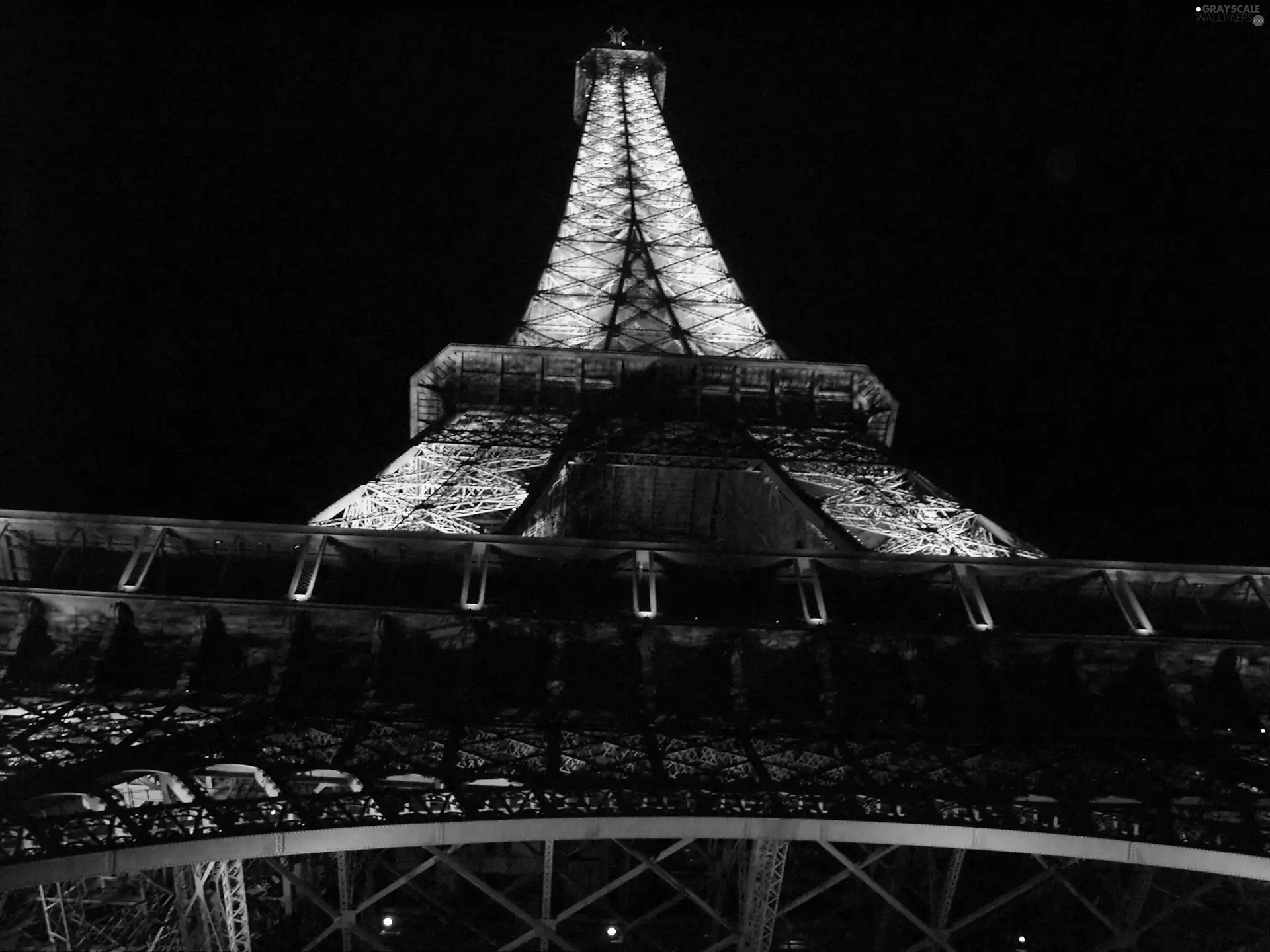 France, Night, light, Eiffla Tower