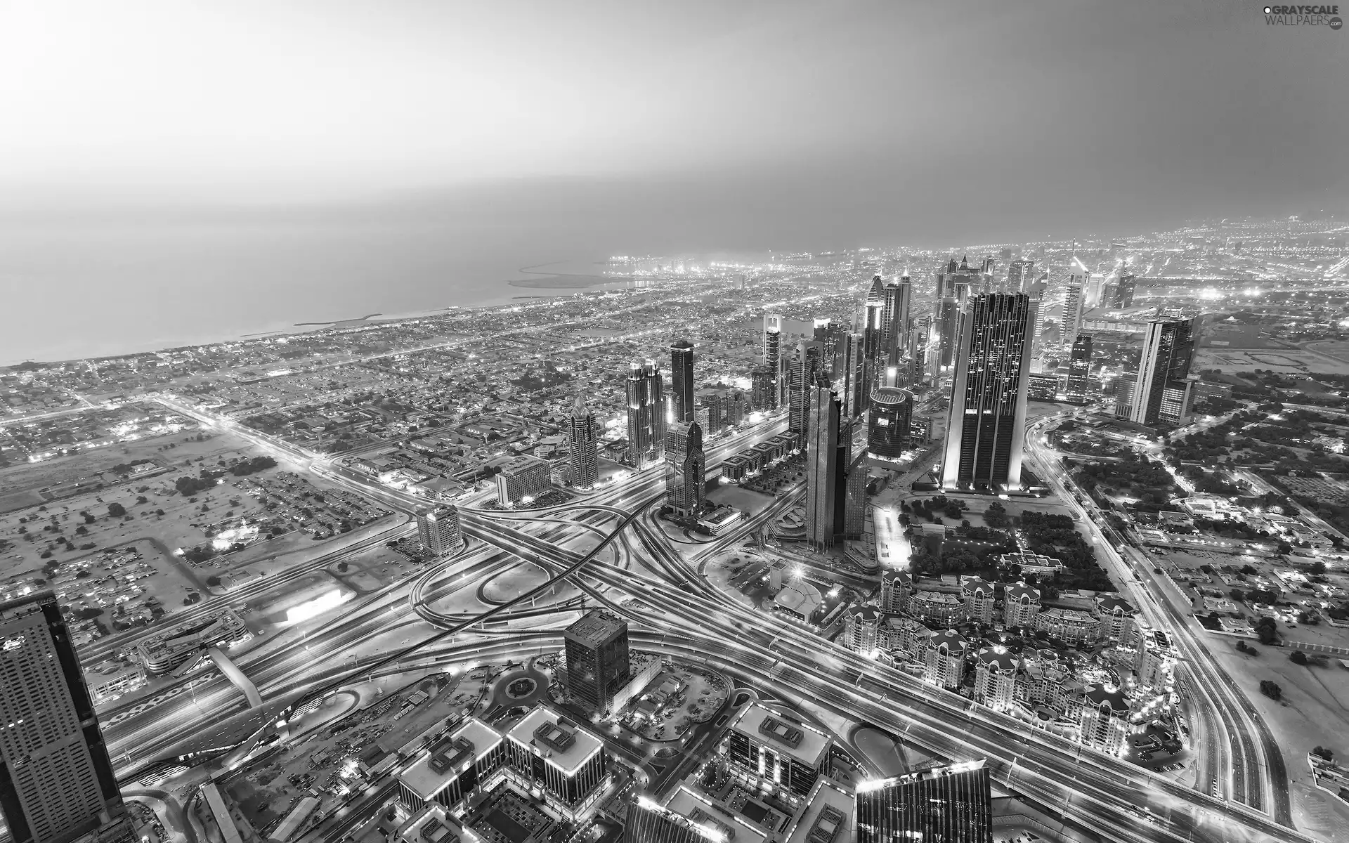 buildings, Town, light, Streets, structures, View