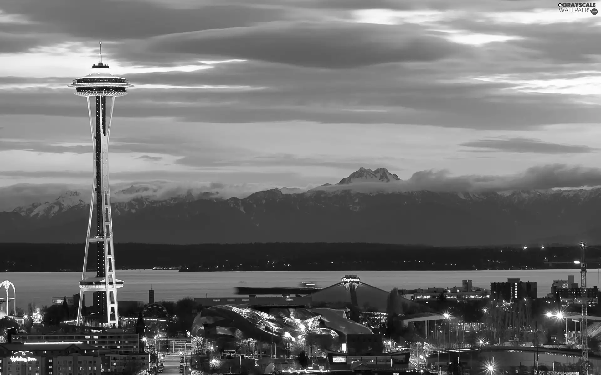 light, tower, Town