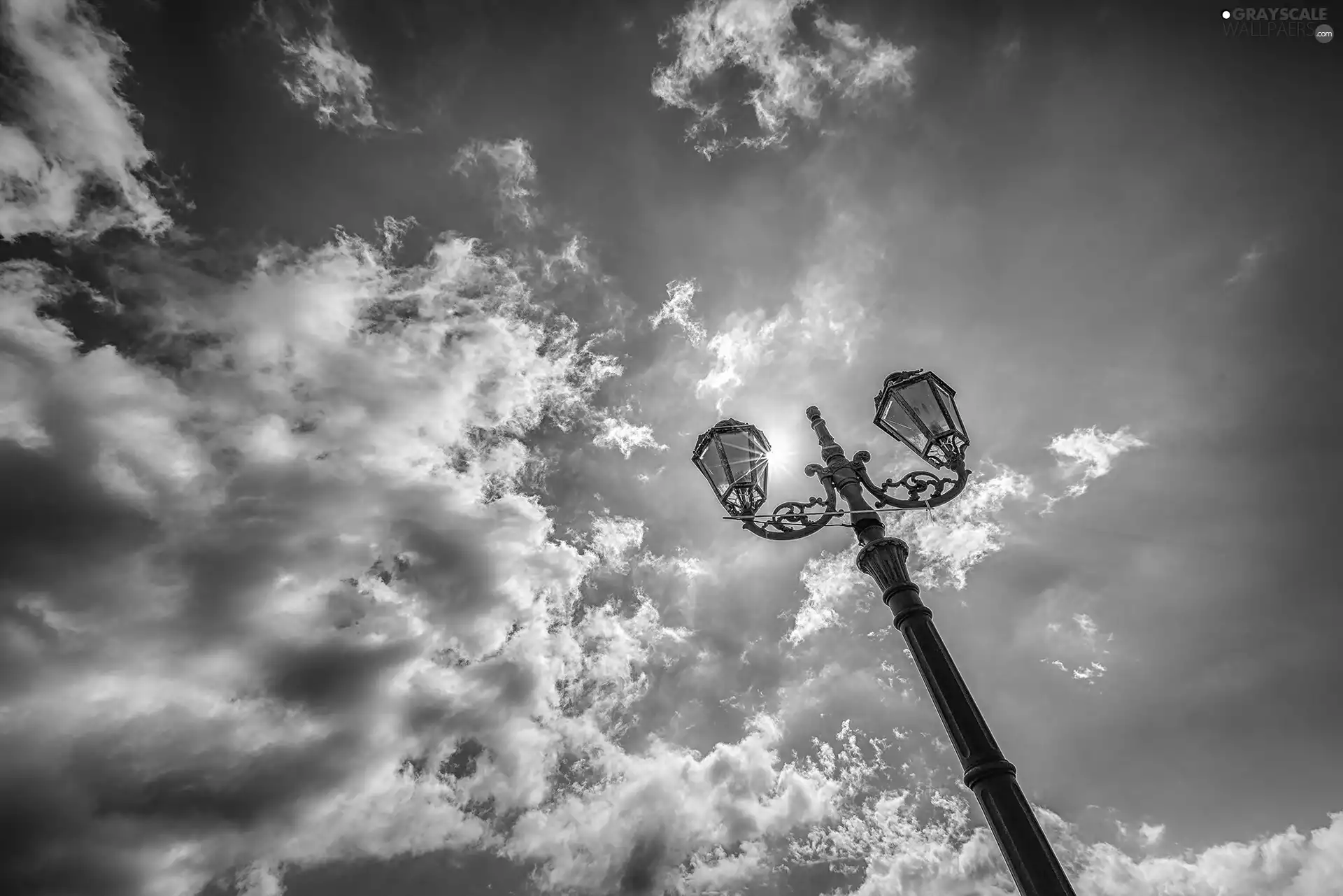 Lighthouse, Sky, clouds