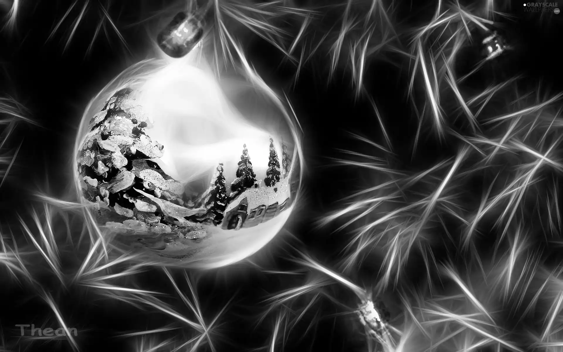 lights, bauble, birth, Fractalius, God, christmas tree