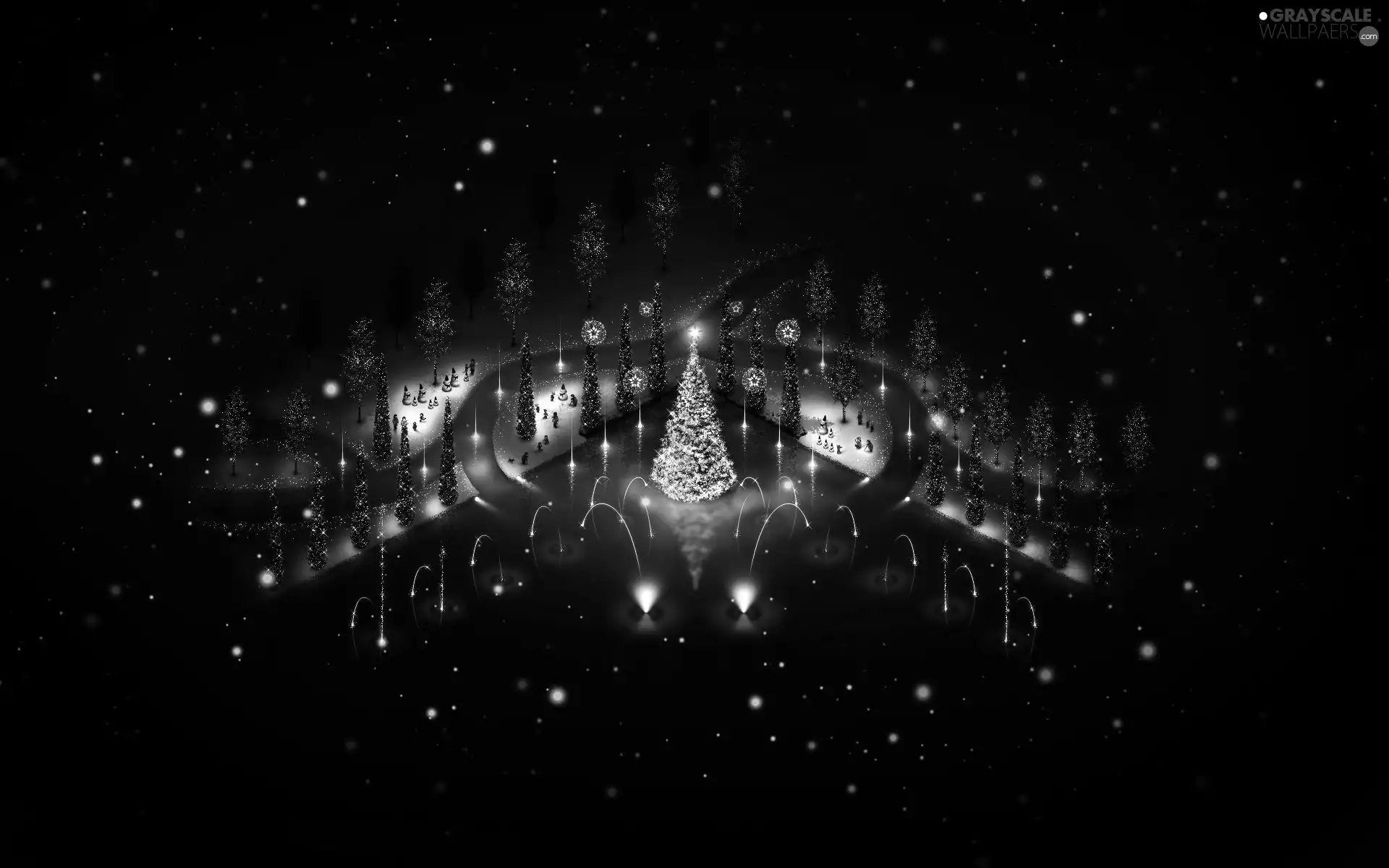 Computer Graphics, christmas tree, lights