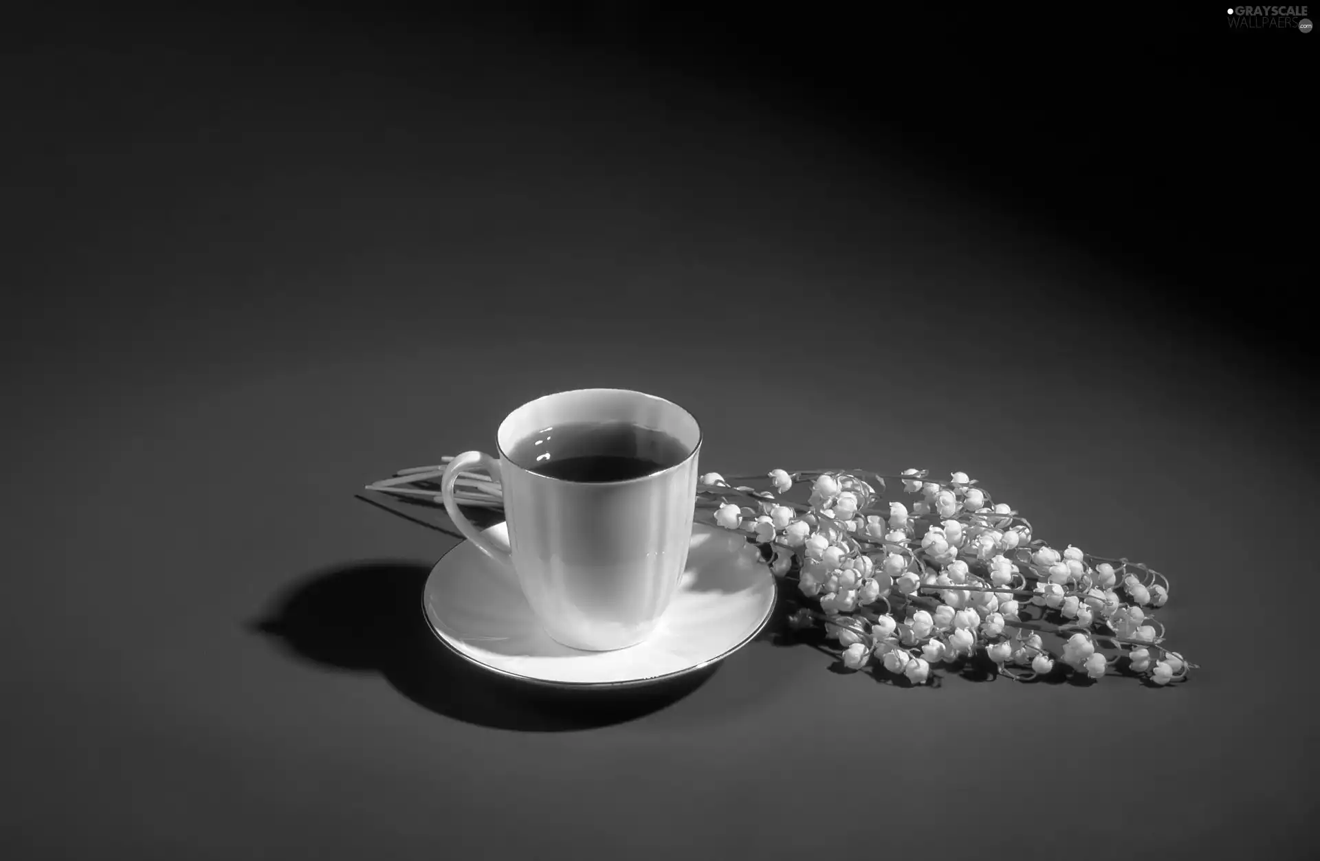 lilies, tea, cup