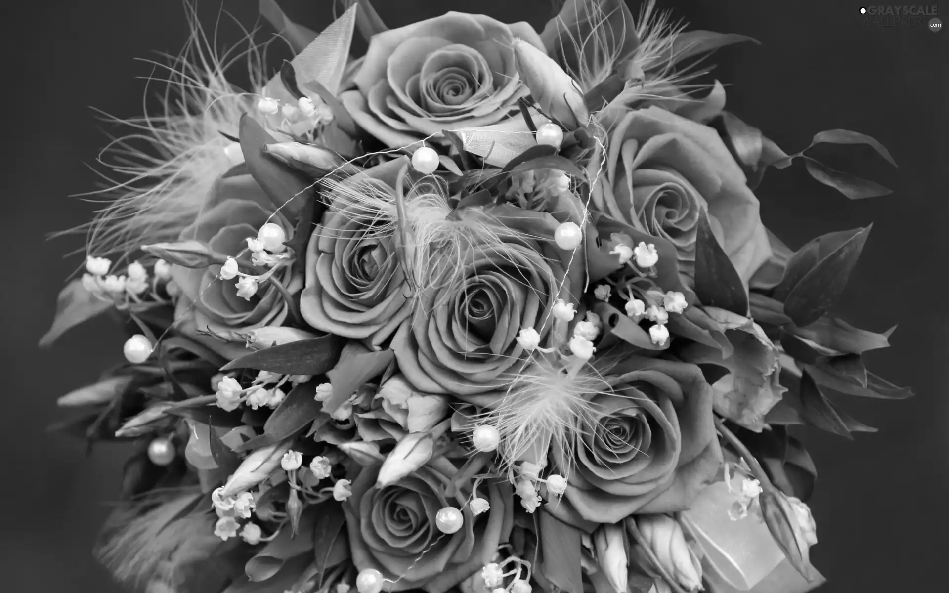 lilies, bouquet, roses