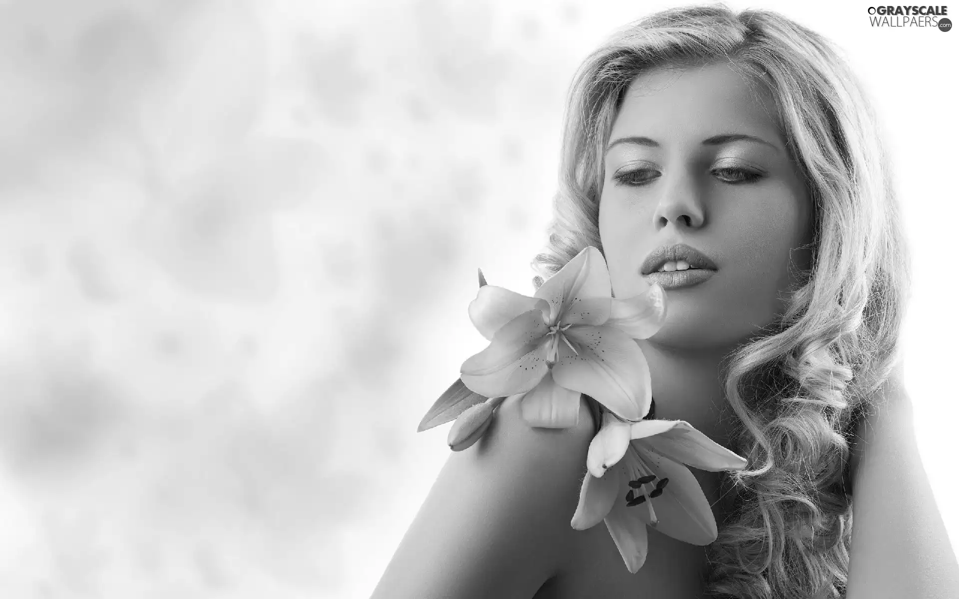 lilies, Beauty, Women