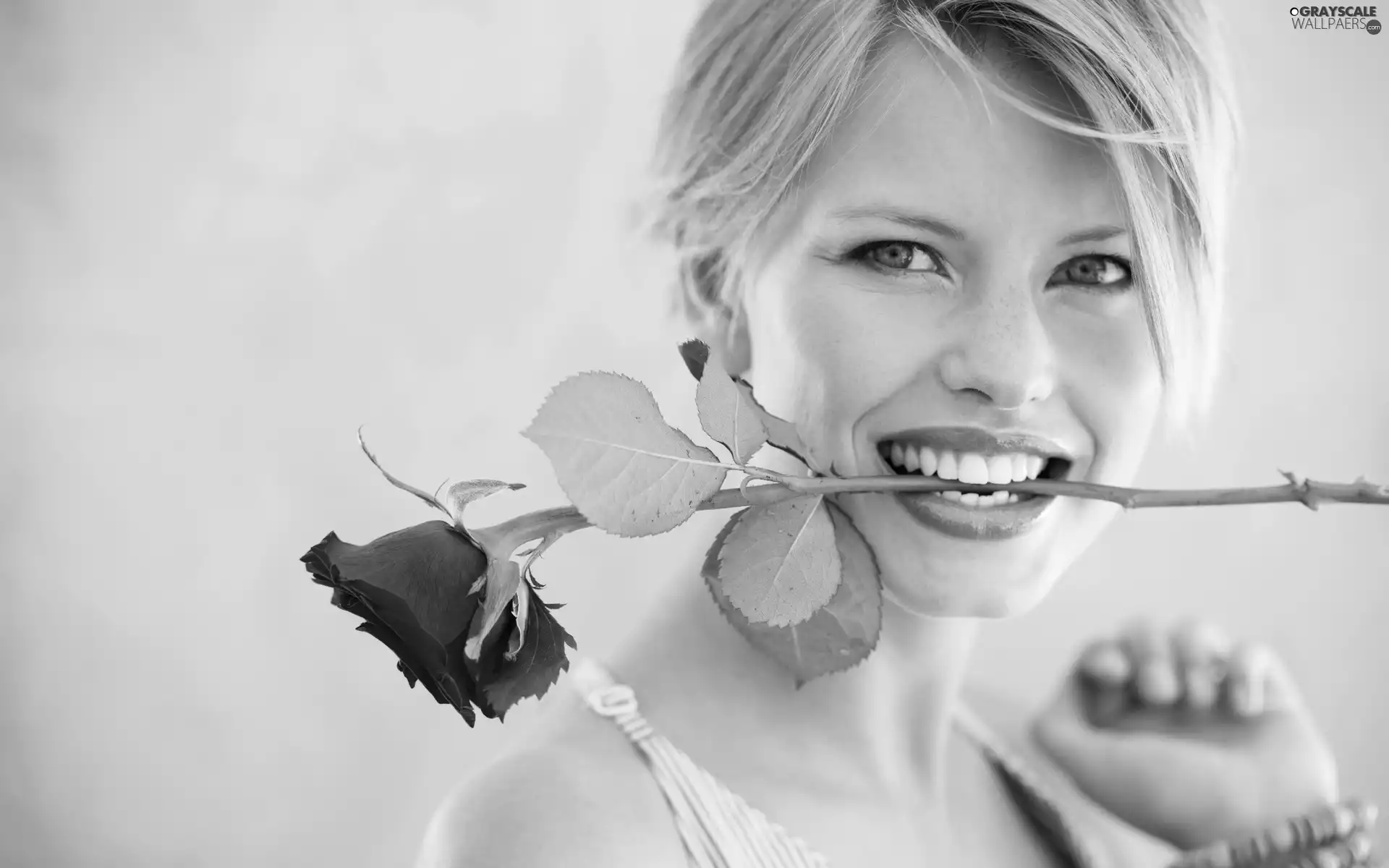 lips, Blonde, rose