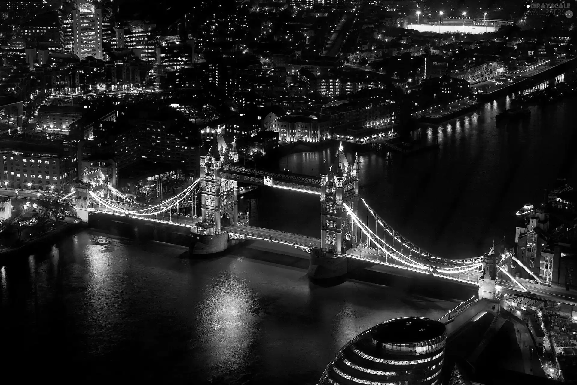 Floodlit, Tower Bridge, London, bridge