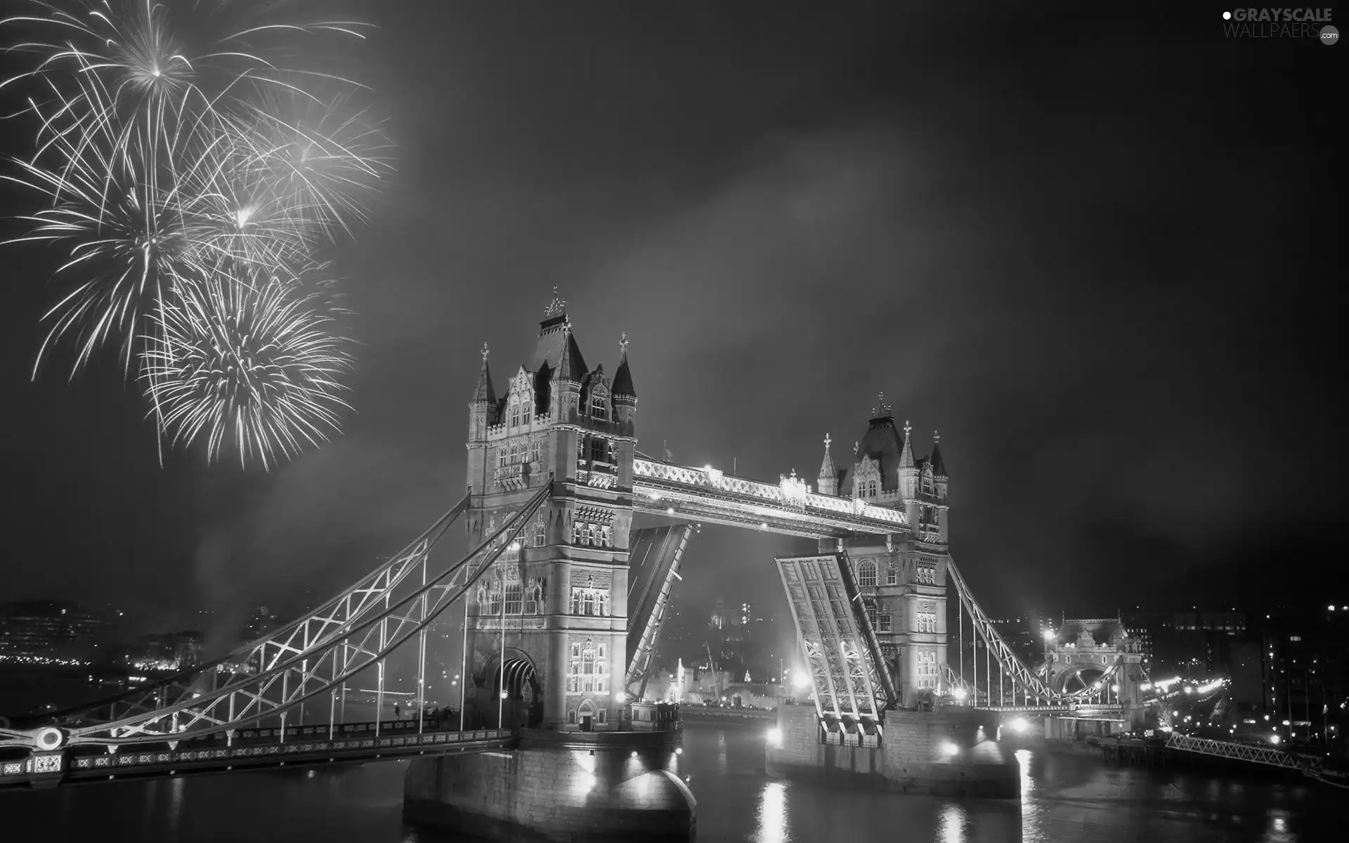 fireworks, Tower Bridge, London