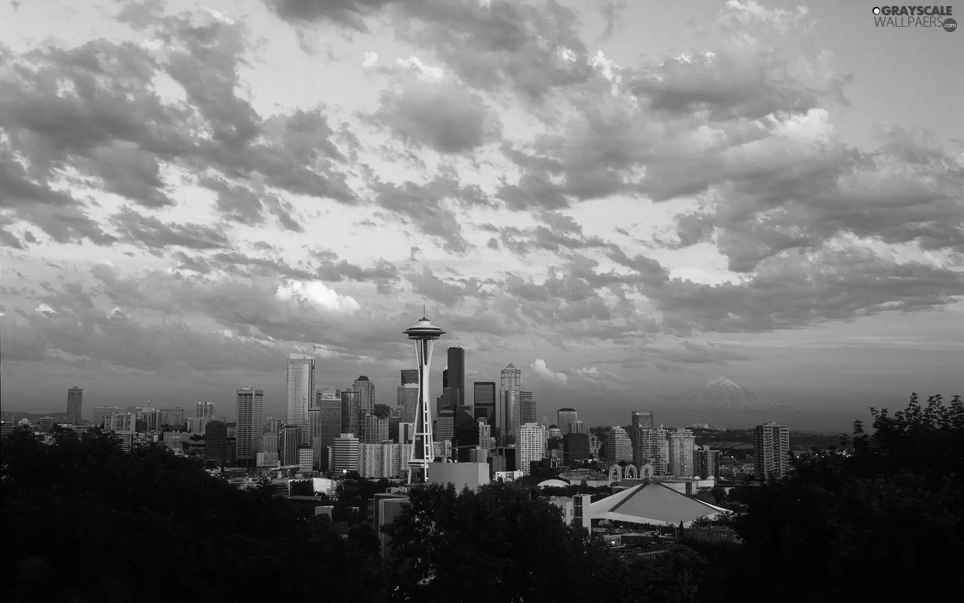 tower, Space Needle, Seattle, dawn, The United States