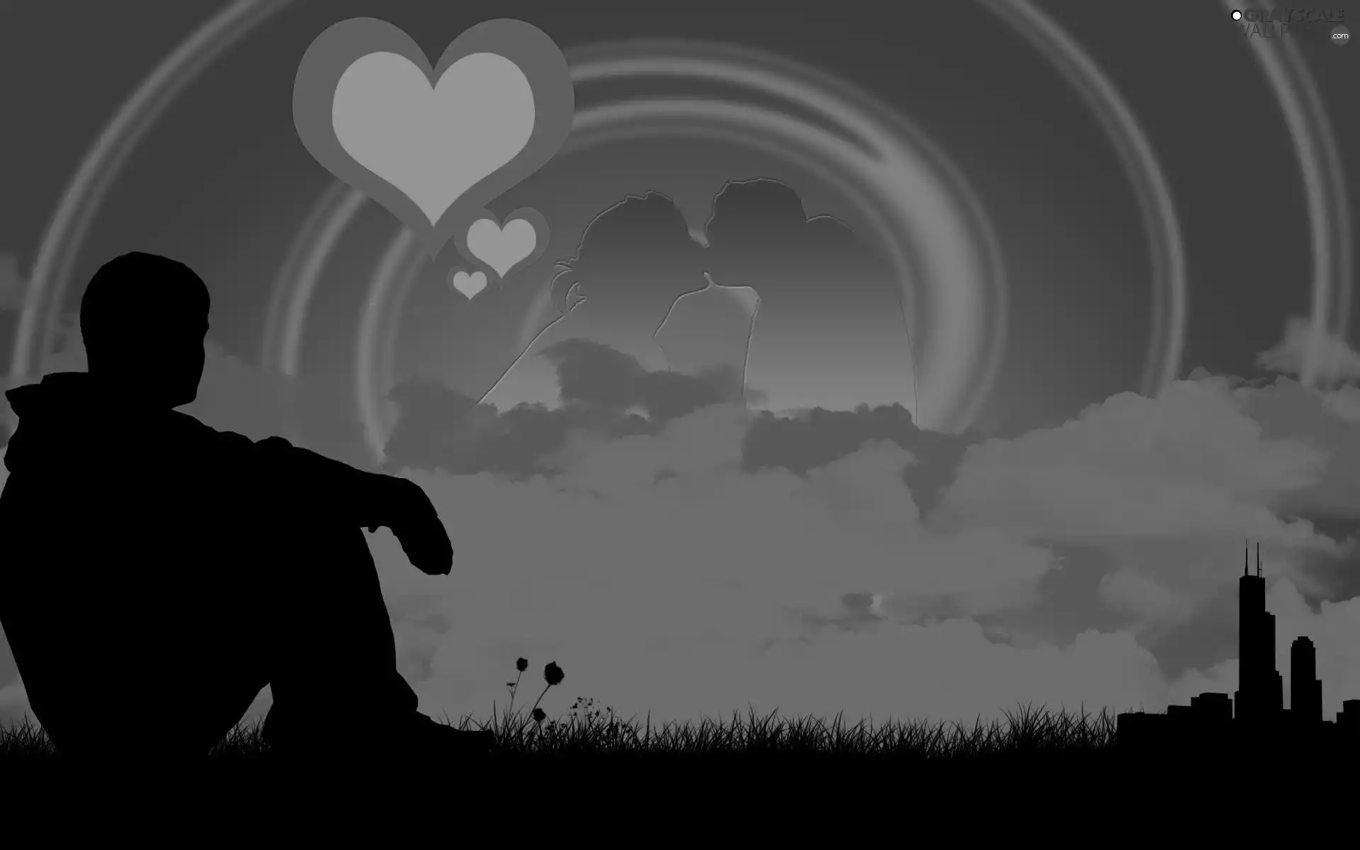 graphics, heart, love, a man