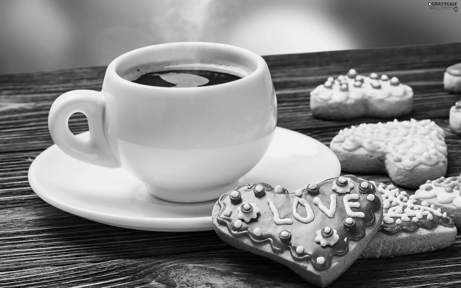 cup, Cookies, love, coffee