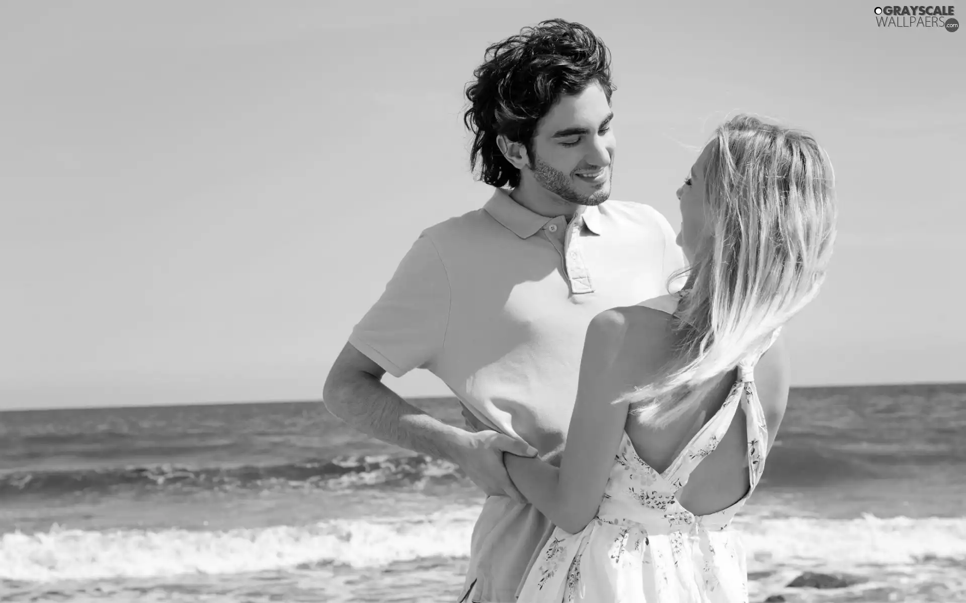 a man, sea, love, Women