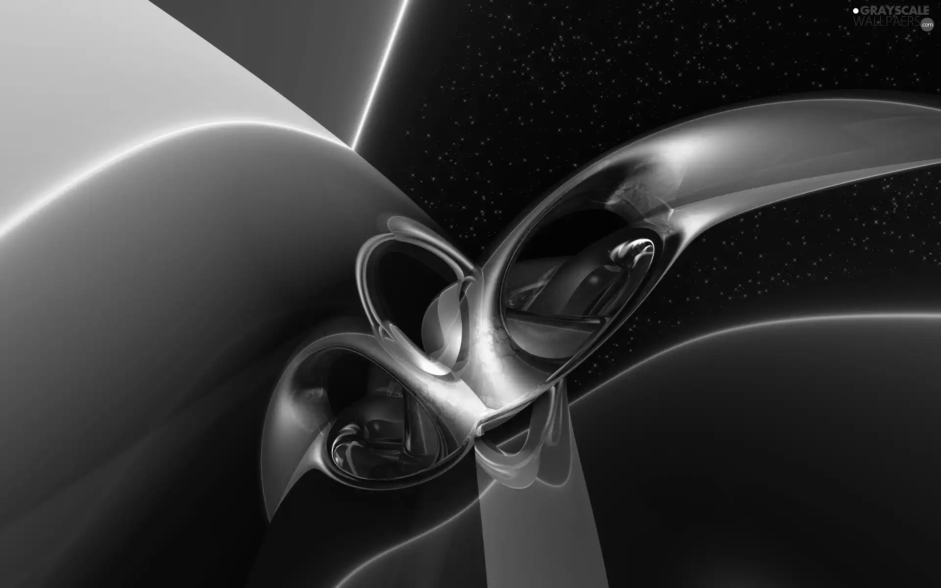3D Graphics, Blue, luminous, abstraction