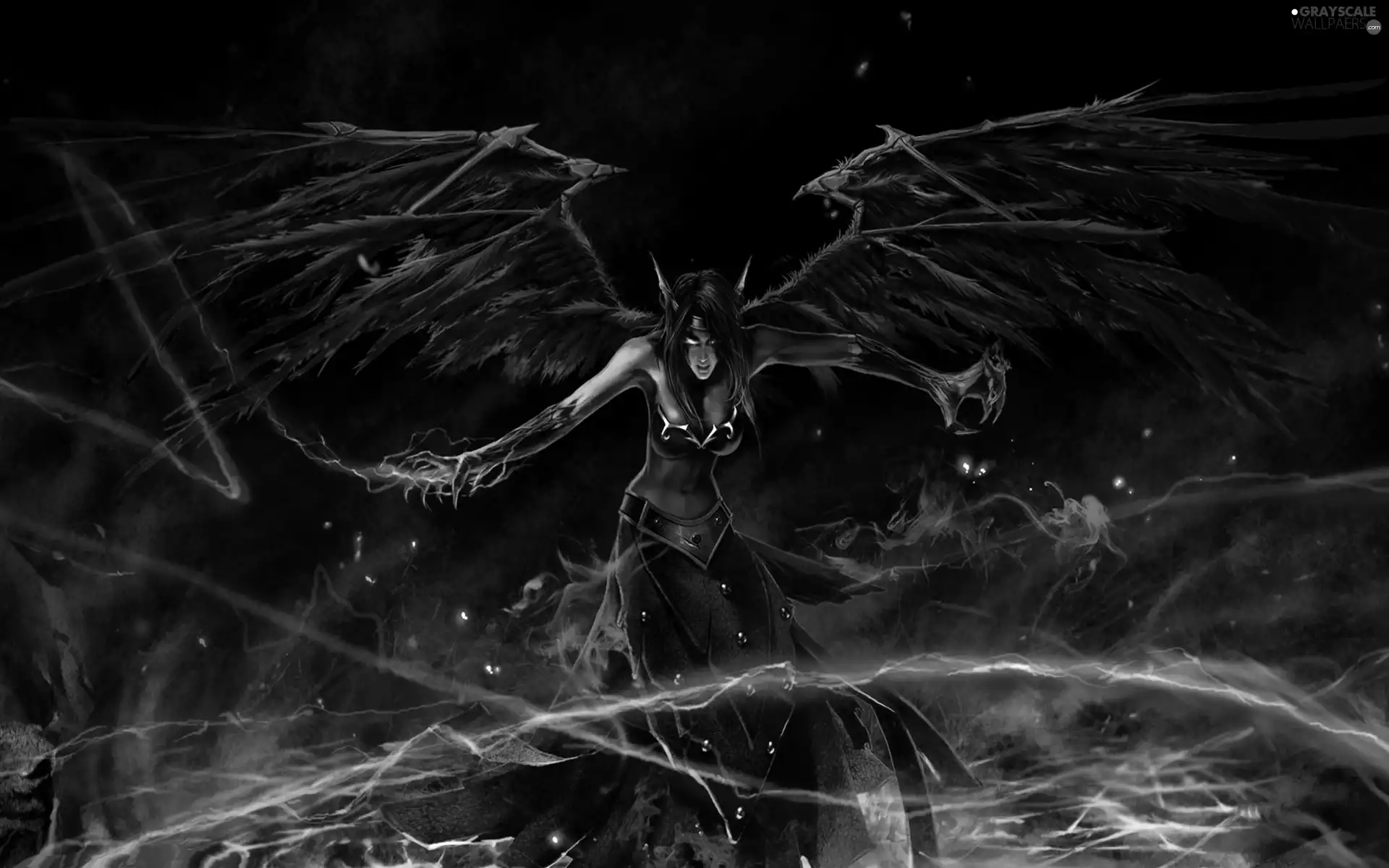 Women, wings, magic, demon