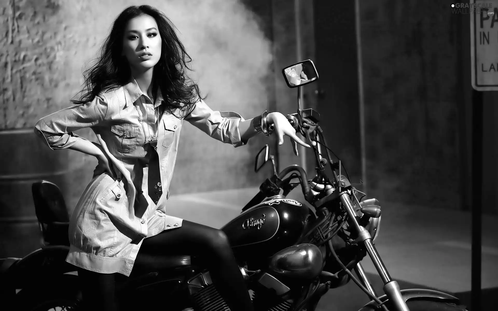 make-up, Beauty, antique, motor-bike, jewellery, brunette