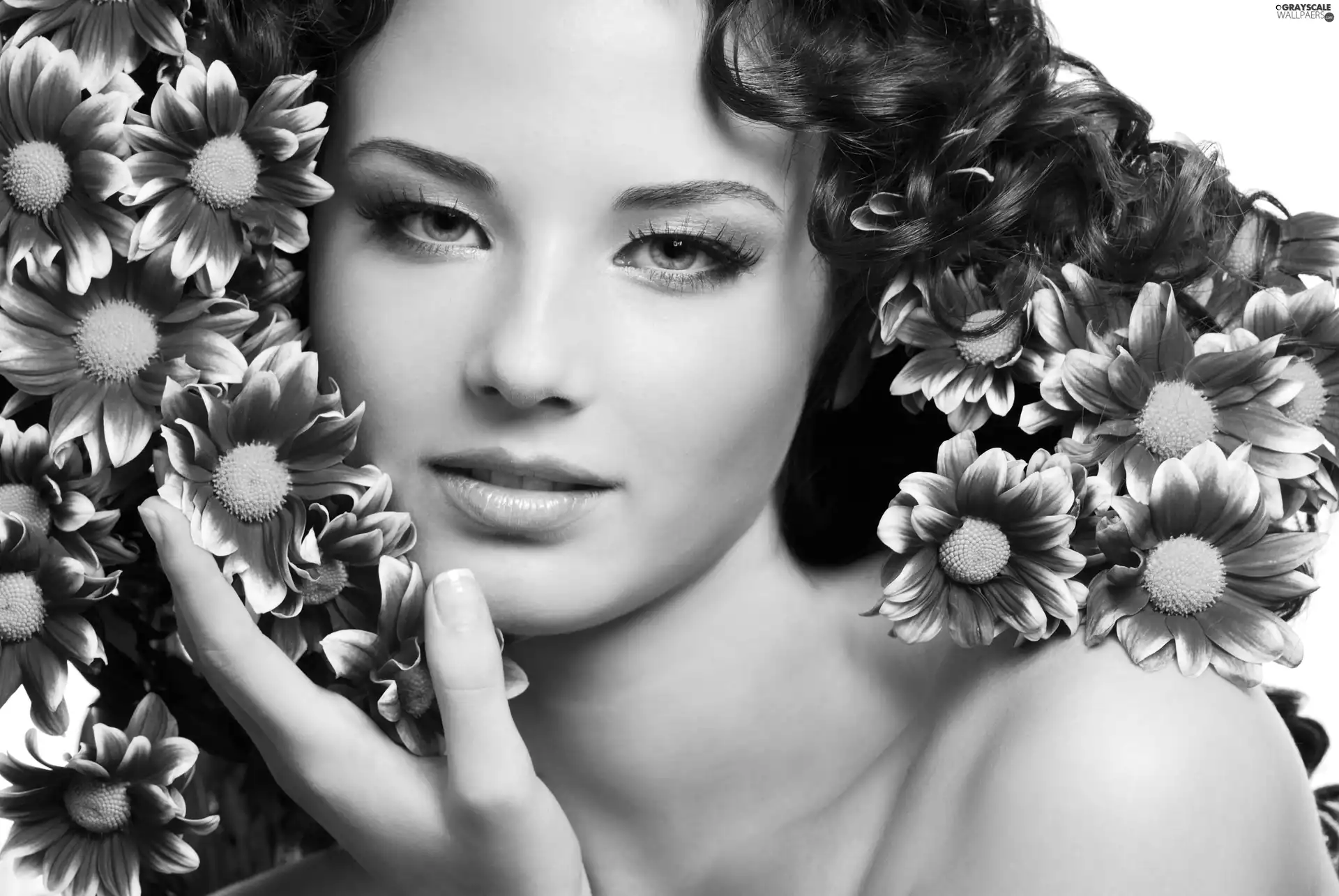 Flowers, Women, make-up