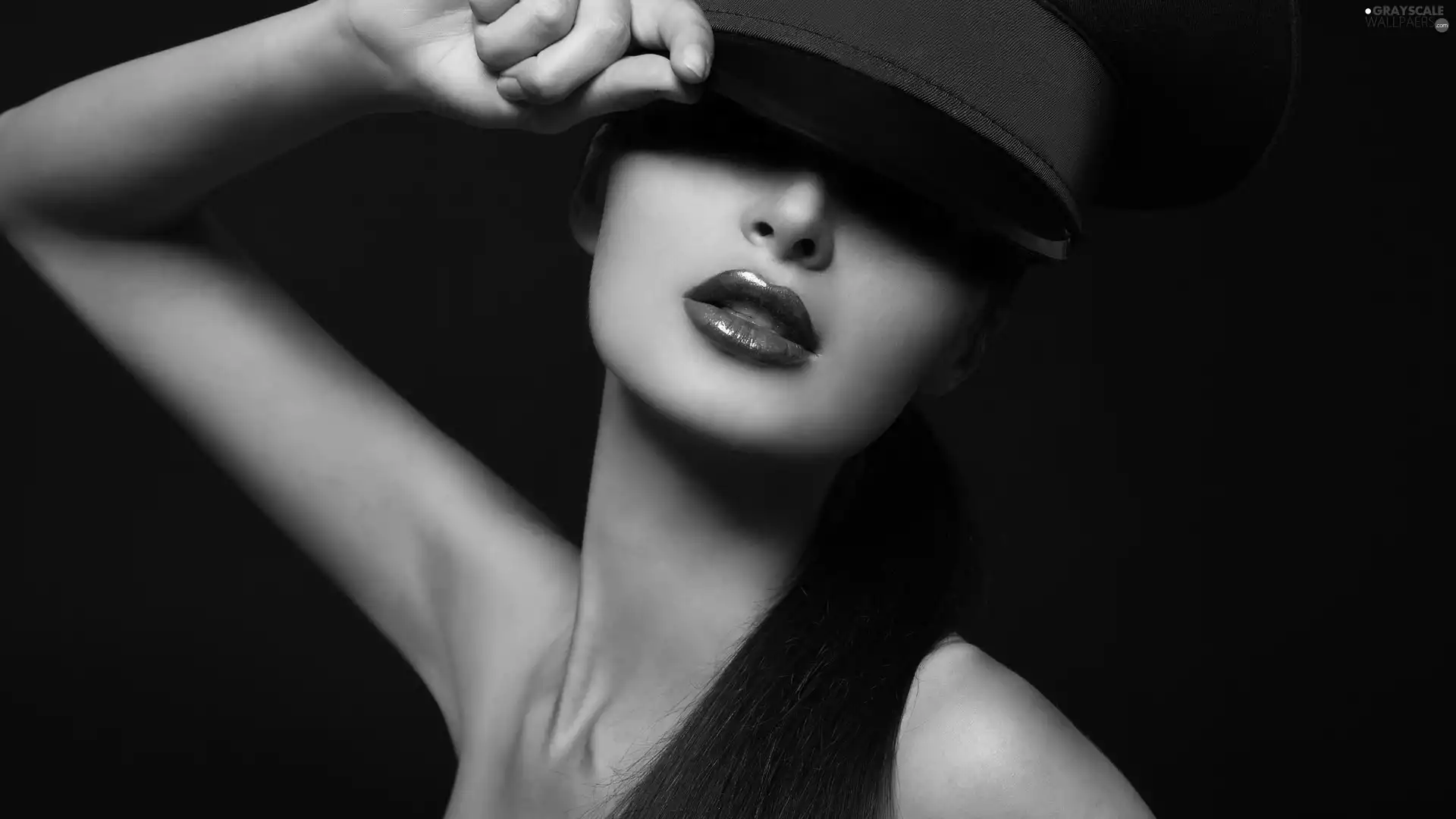 Hat, Women, make-up