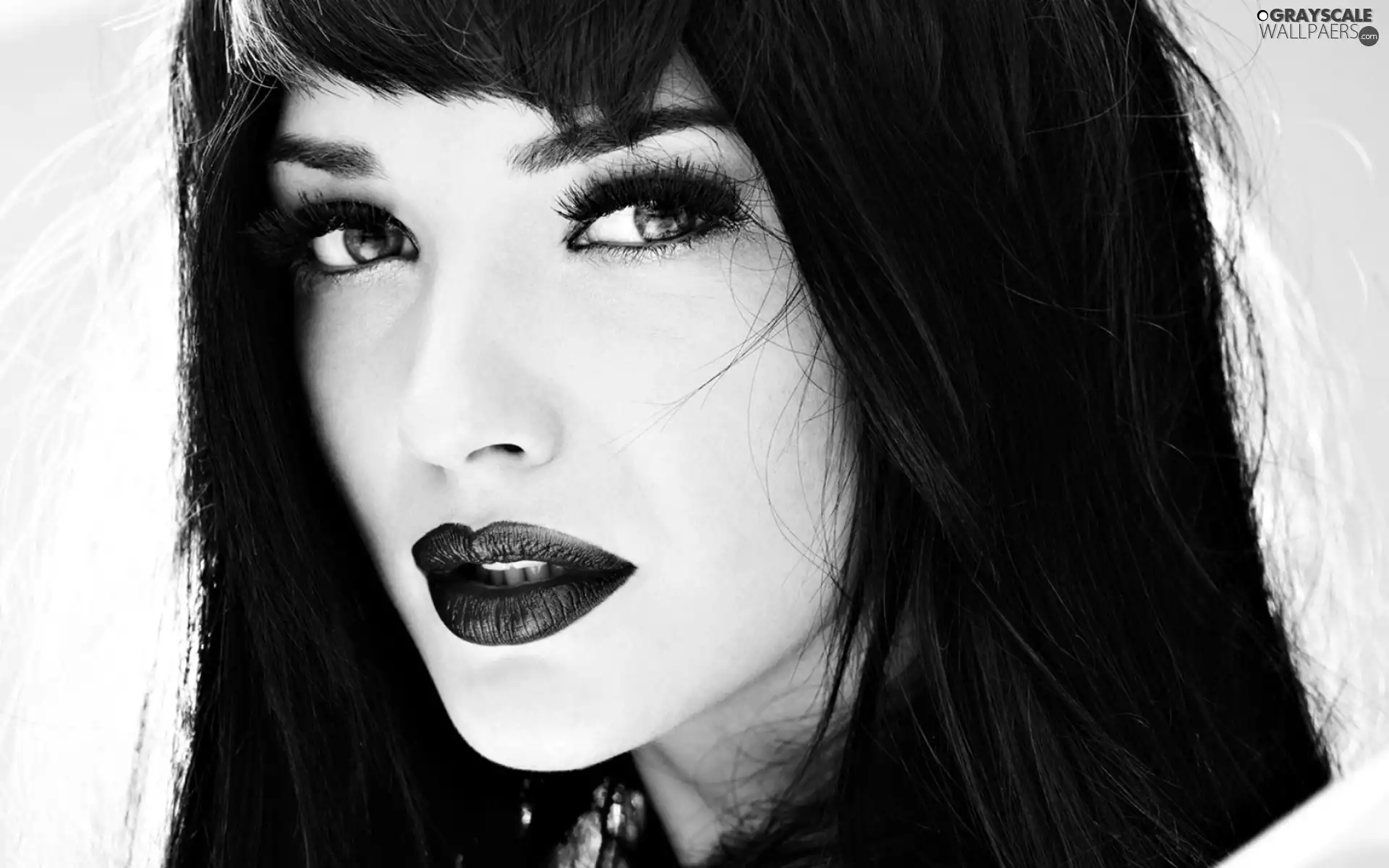 portrait, brunette, make-up