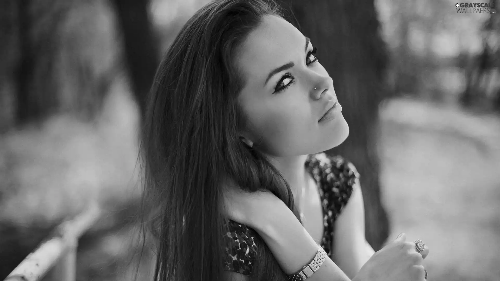 Women, jewellery, make-up, The look