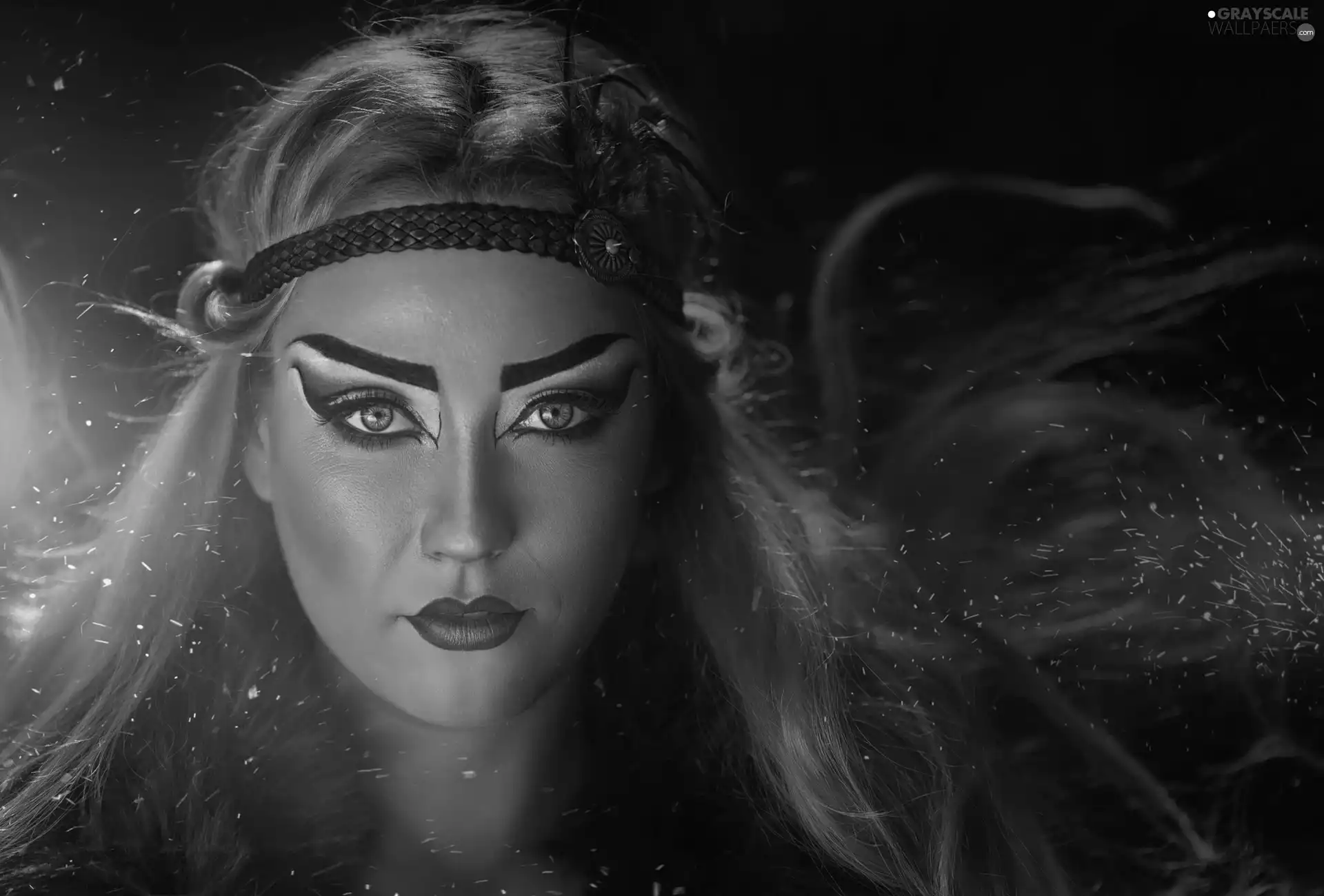 Women, Sparks, make-up, face